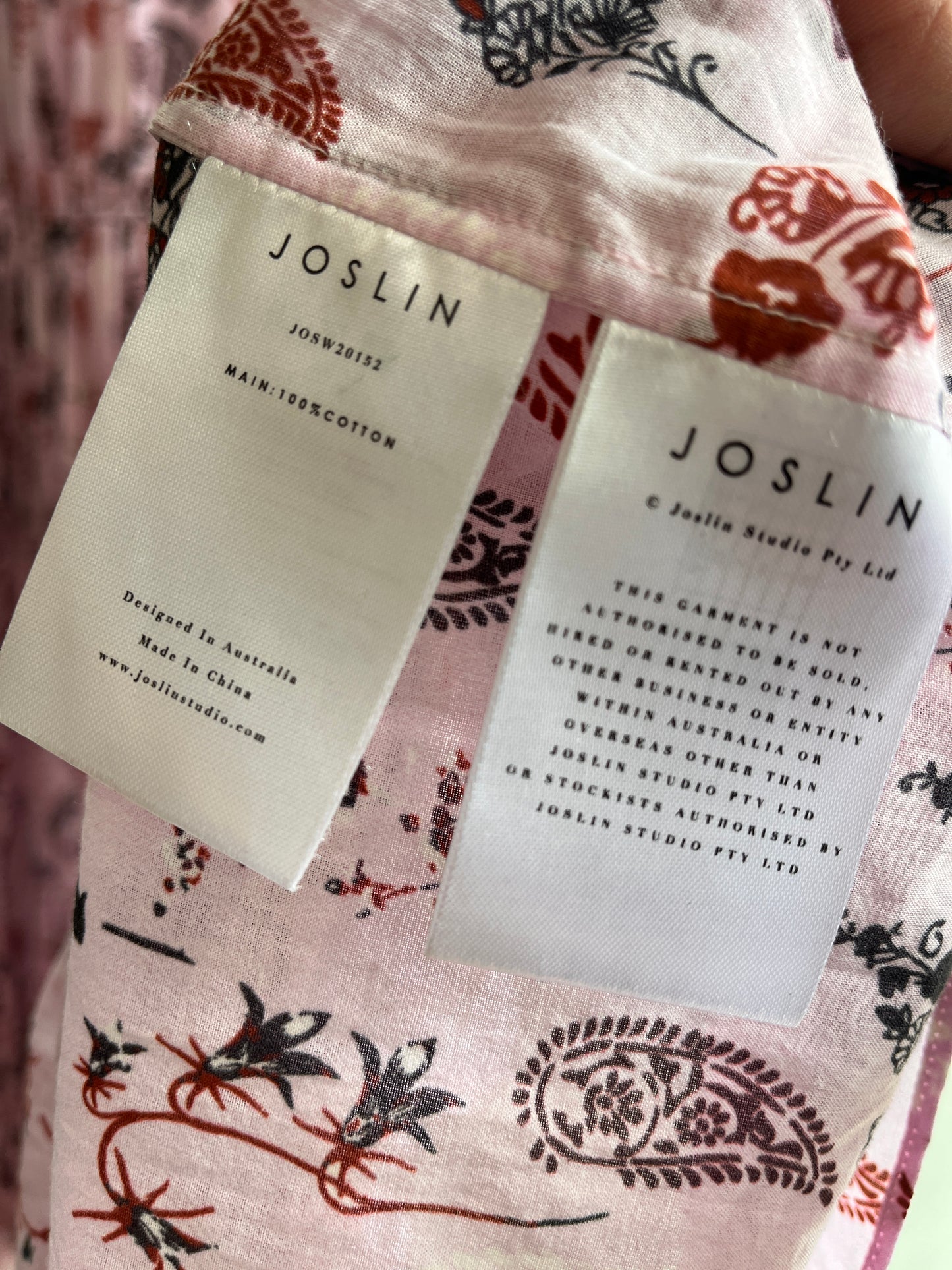 JOSLIN Print Maxi Dress Size 8