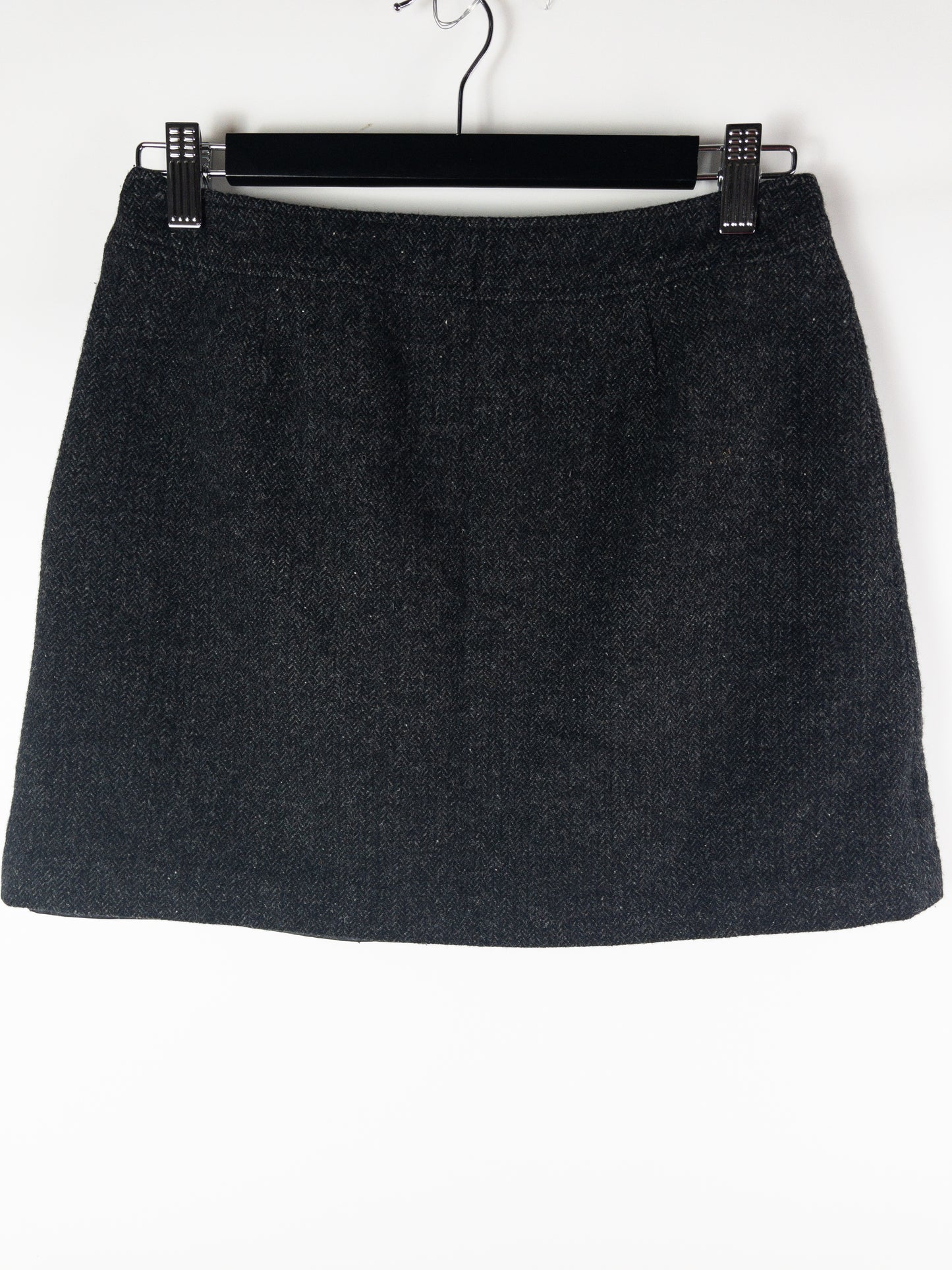 Vintage Grey Mini Wool Skirt XS