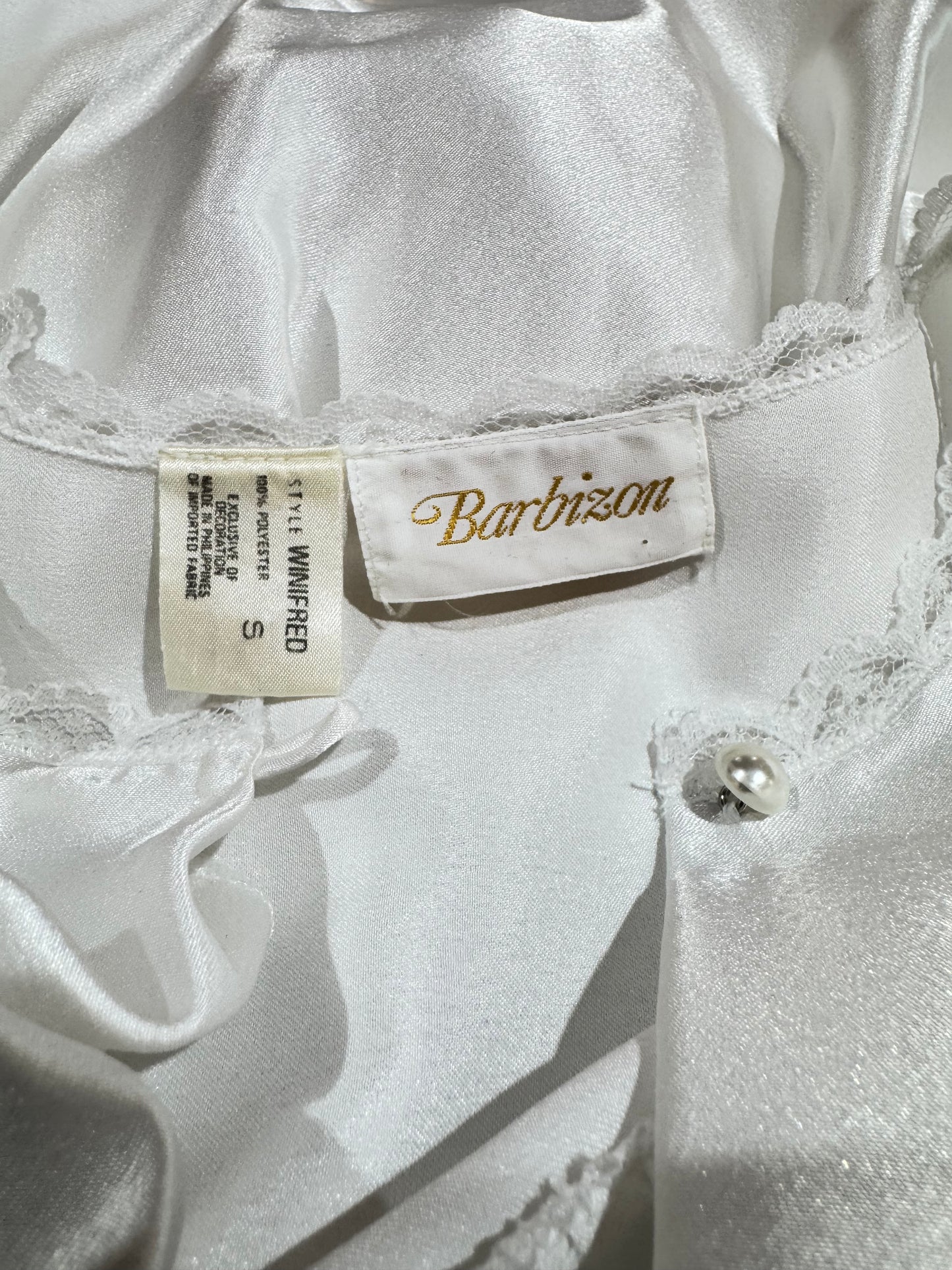 Vintage Barbizon white maxi robe - size S