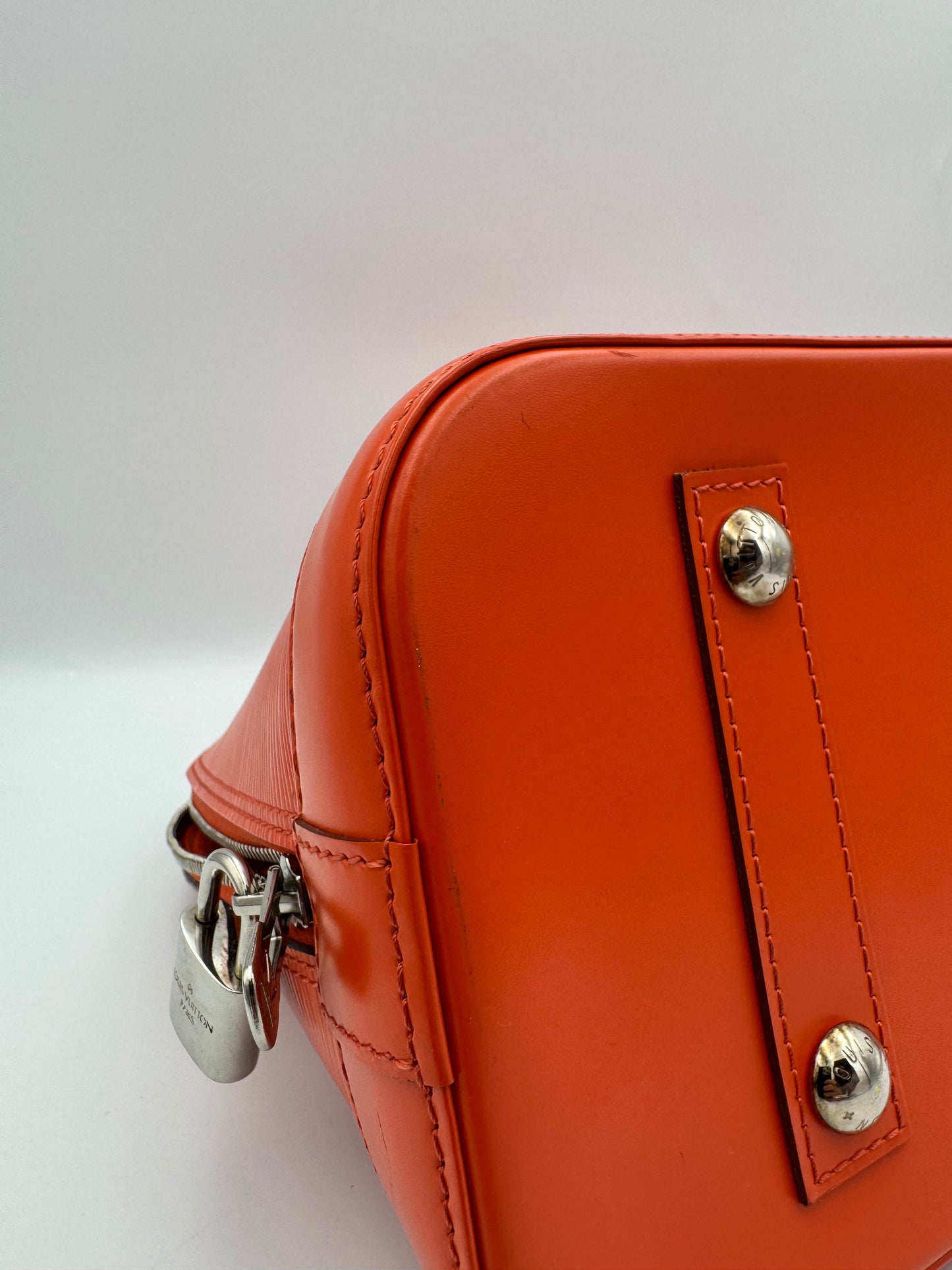 Louis Vuitton Orange Alma Epi Bag MM
