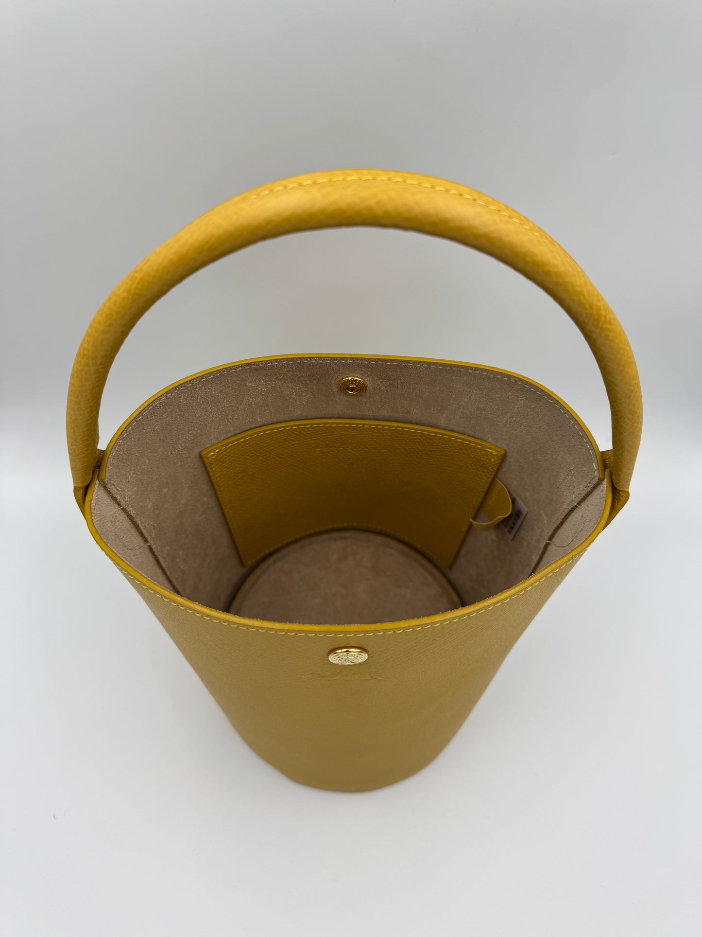 LONGCHAMP EPURE YELLOW BUCKET BAG