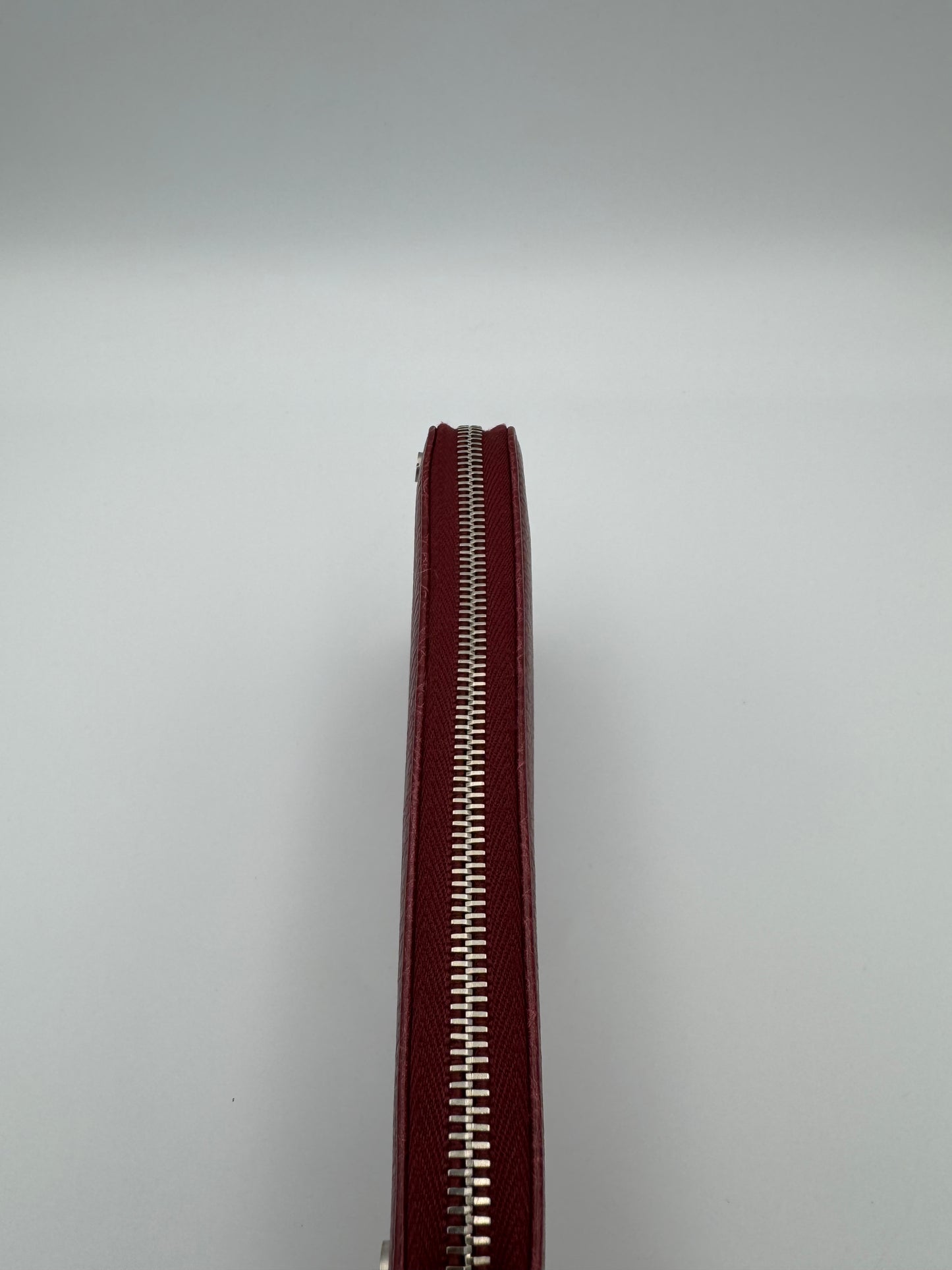 BALENCIAGA Red Zip Around Long Wallet