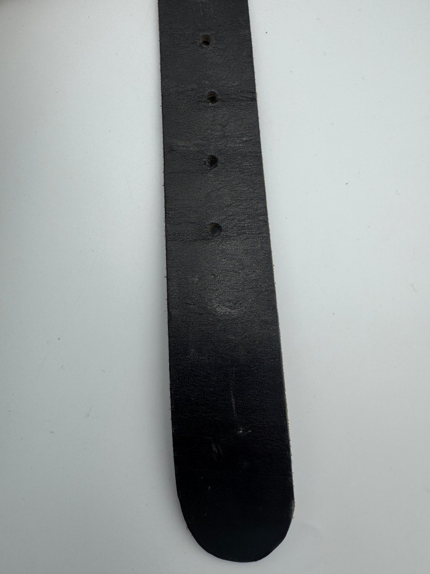 ACME brass buckle leather belt - size S/M