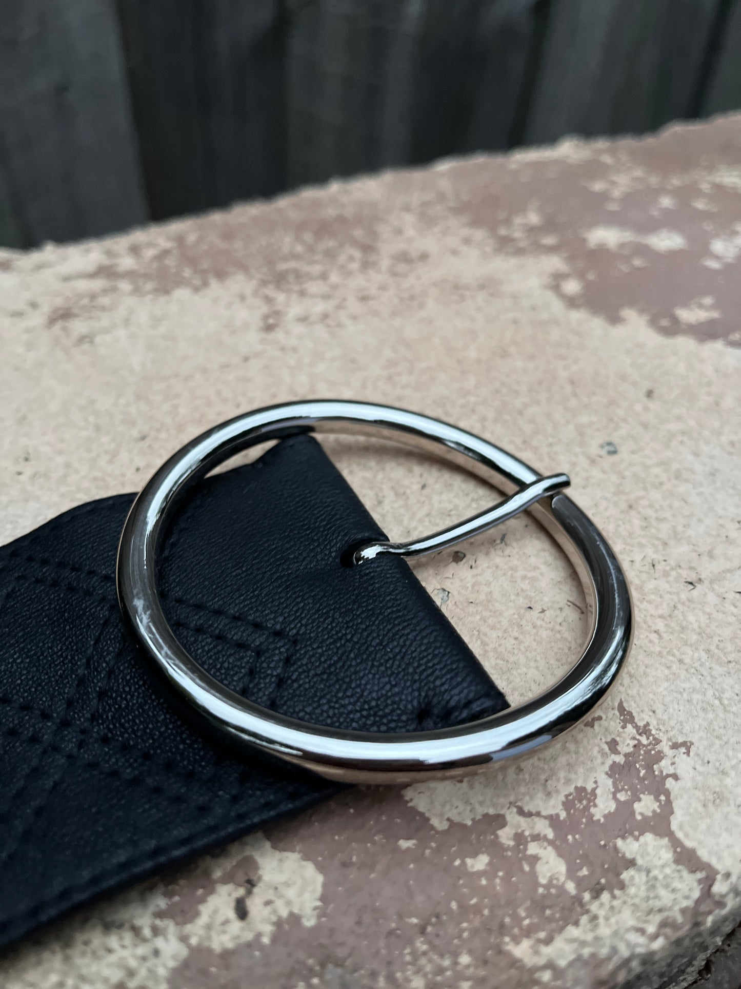 Scanlan Theodore Soft Wide Black Leather Waist Belt Size XS/S