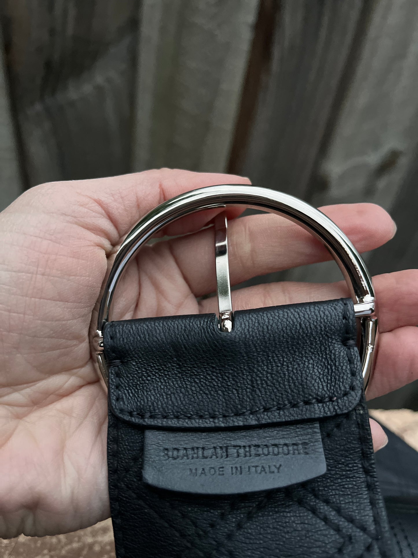Scanlan Theodore Soft Wide Black Leather Waist Belt Size XS/S