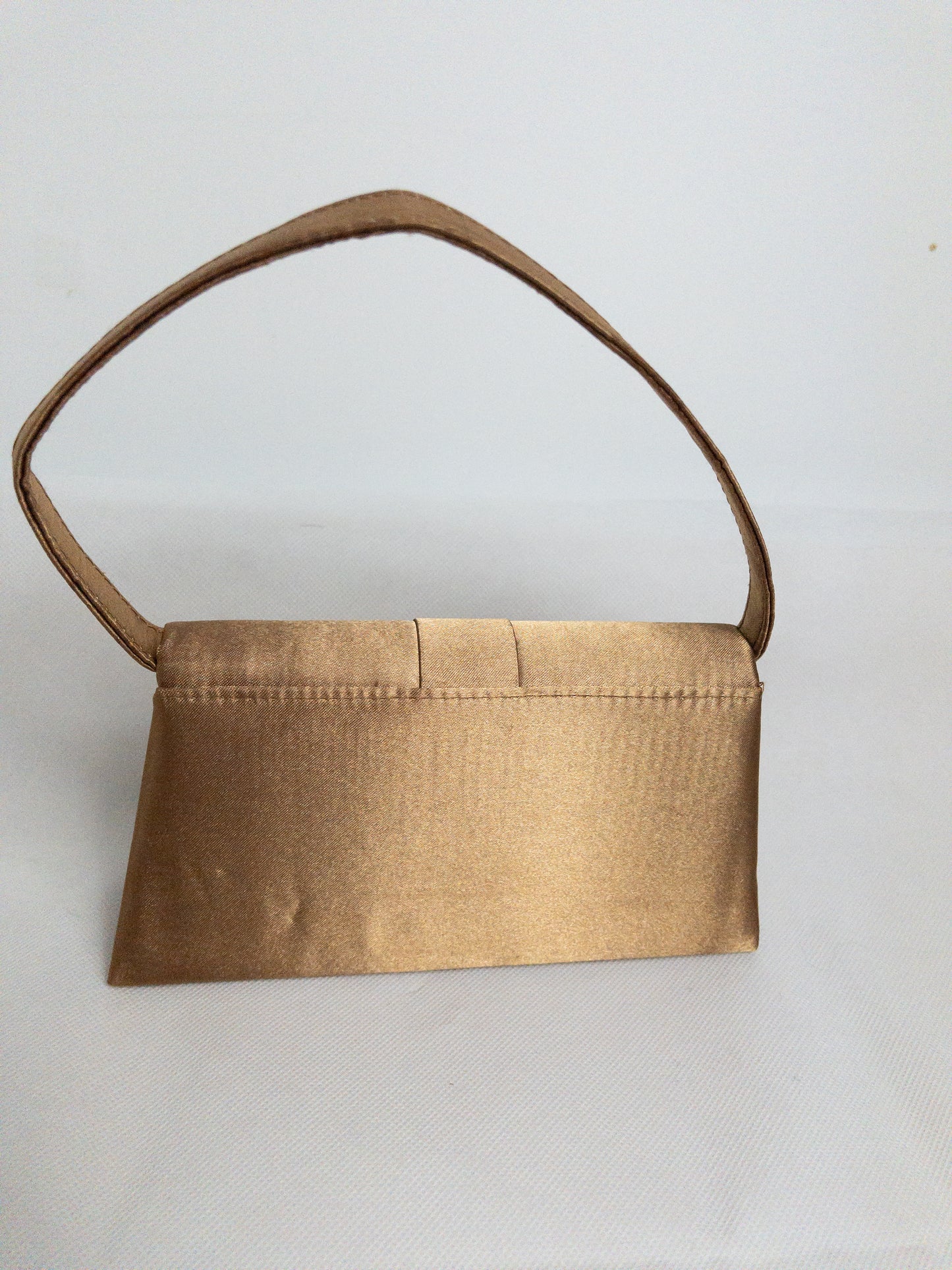 Beige Vintage Embellished Satin Evening Boxed bag