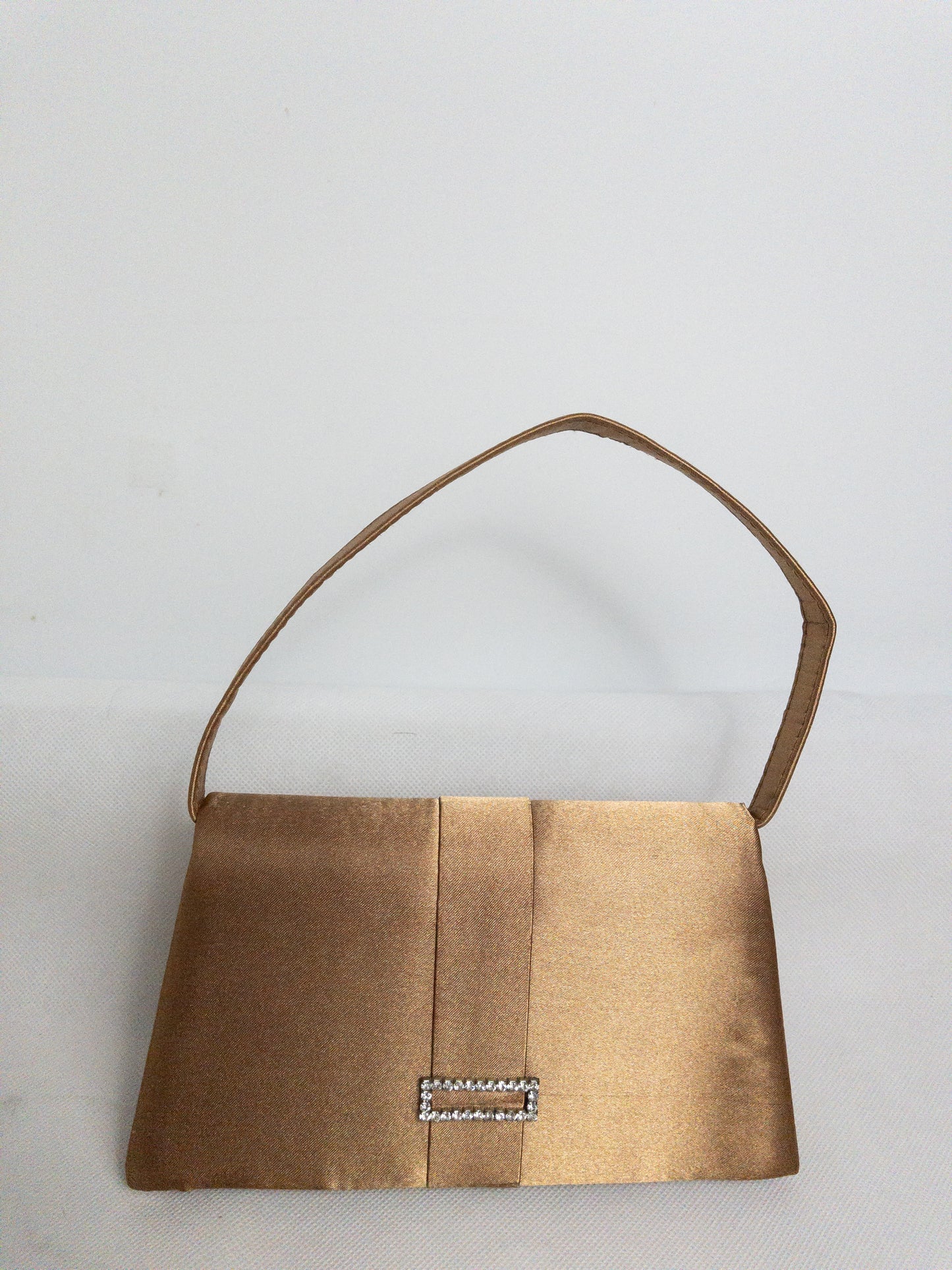 Beige Vintage Embellished Satin Evening Boxed bag