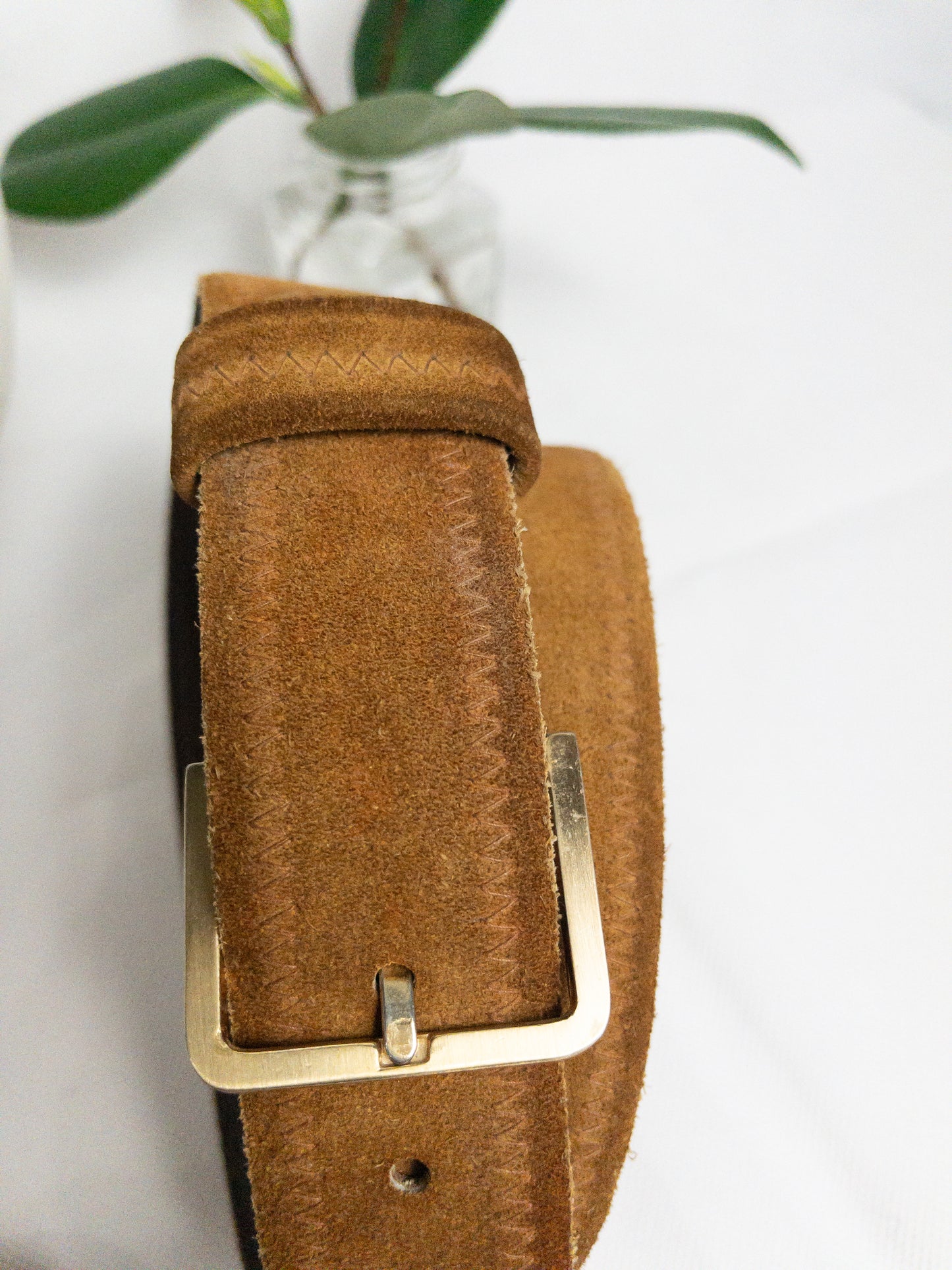 Vintage Mancraft Tan Suede Leather Belt