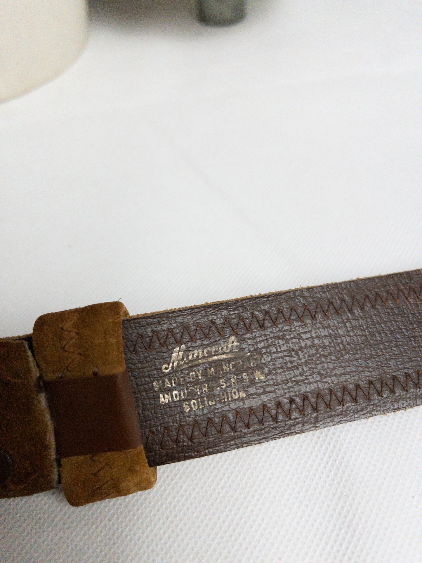 Vintage Mancraft Tan Suede Leather Belt
