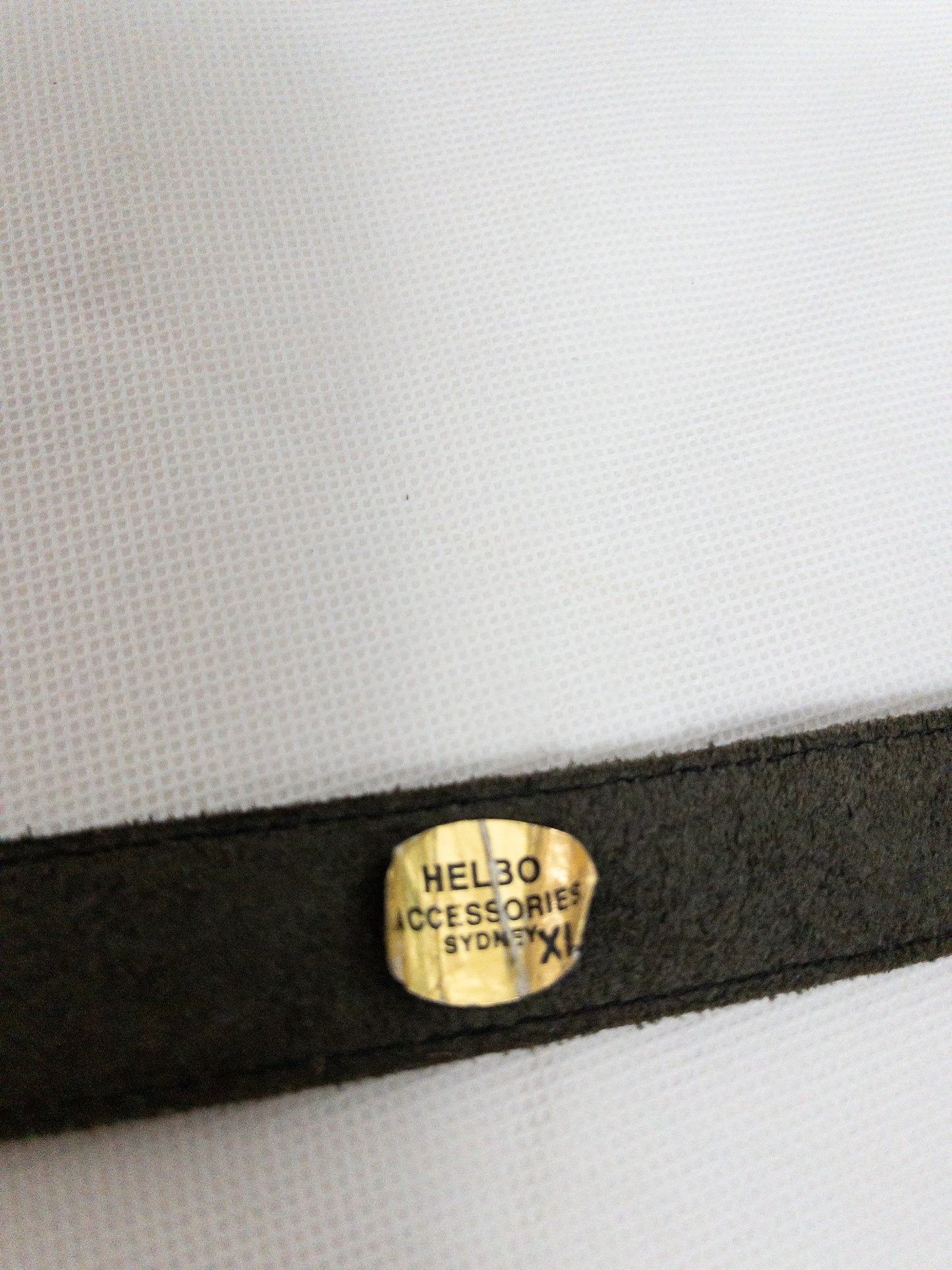 Vintage Black Leather Belt with Gold Hardware M/L
