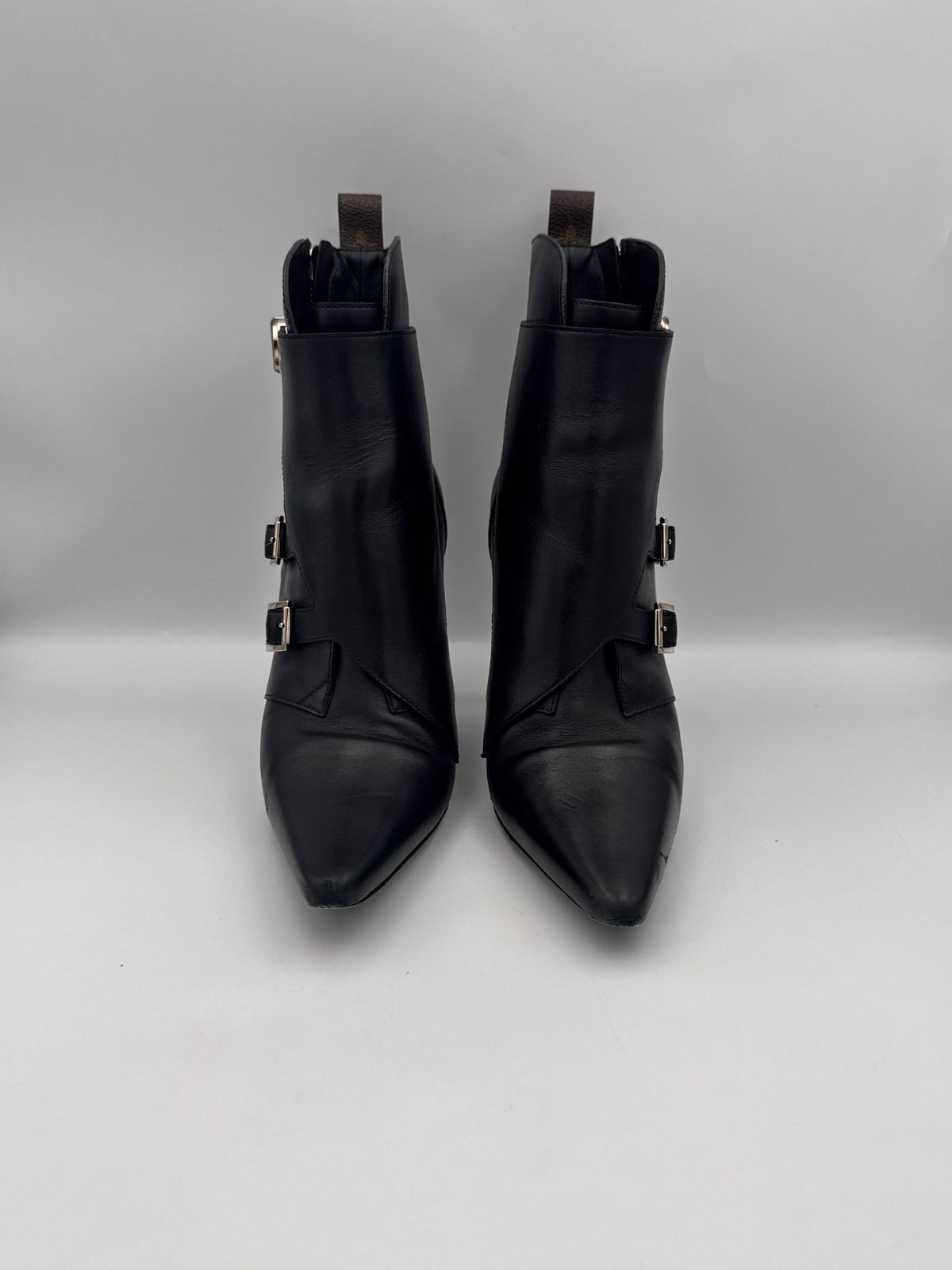 Black Louis Vuitton Janet Calfskin Monogram Boots Size 39 Size EU 39