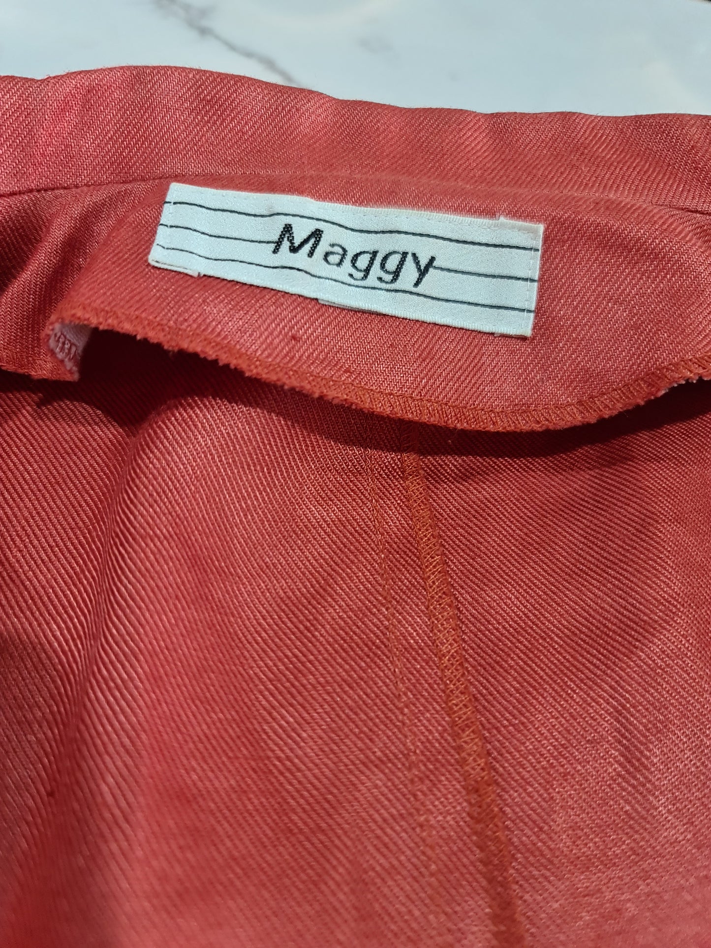 Vintage Maggy Terracotta Jacket with Belt - size M