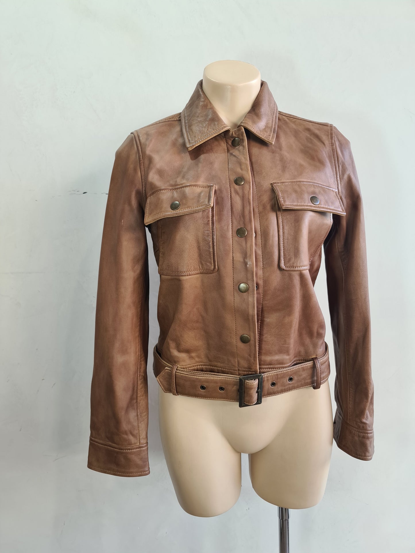 Lucky Brand Brown Leather Jacket - size S