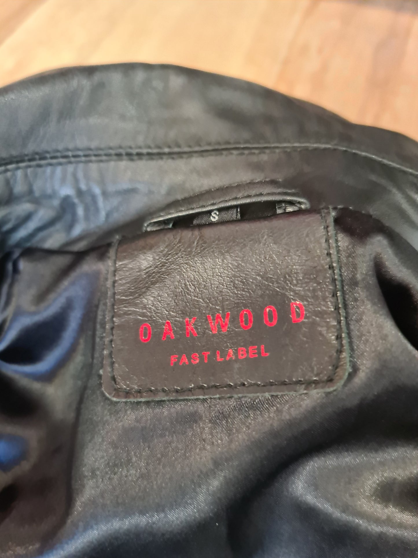 Oakwood Black Long Leather Jacket - size S