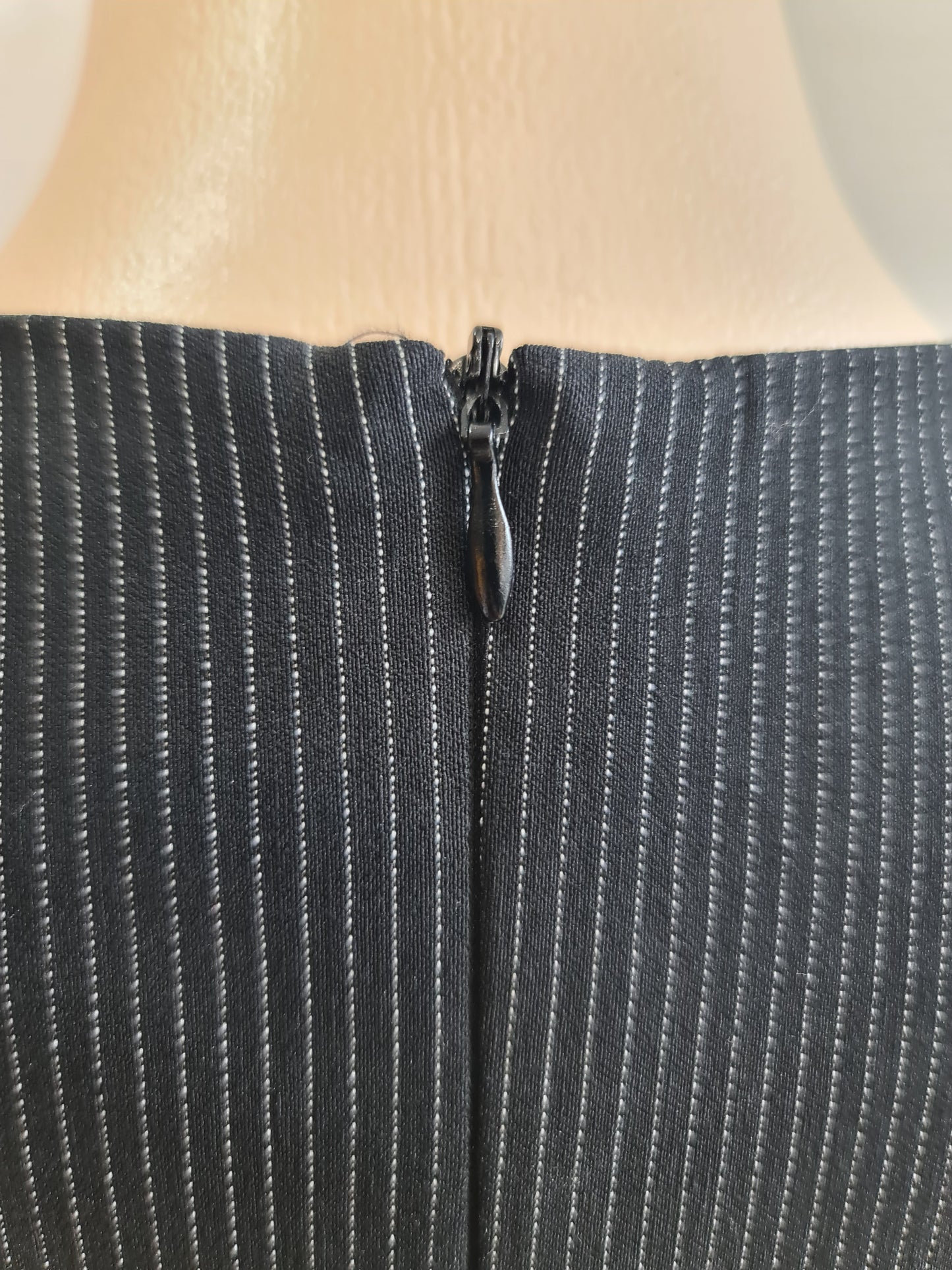 Vintage Lushous Black Striped dress - size 14