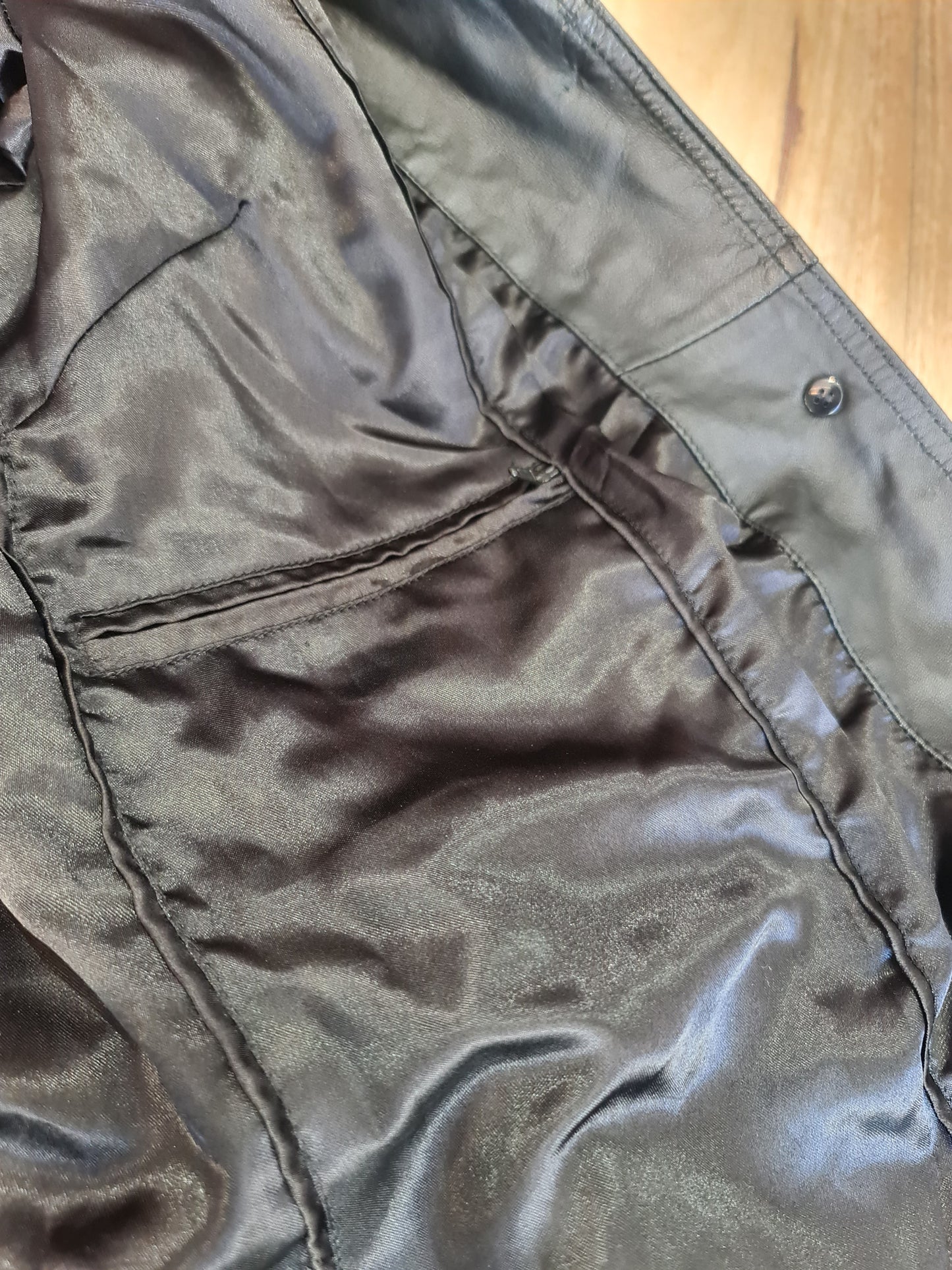 Oakwood Black Long Leather Jacket - size S