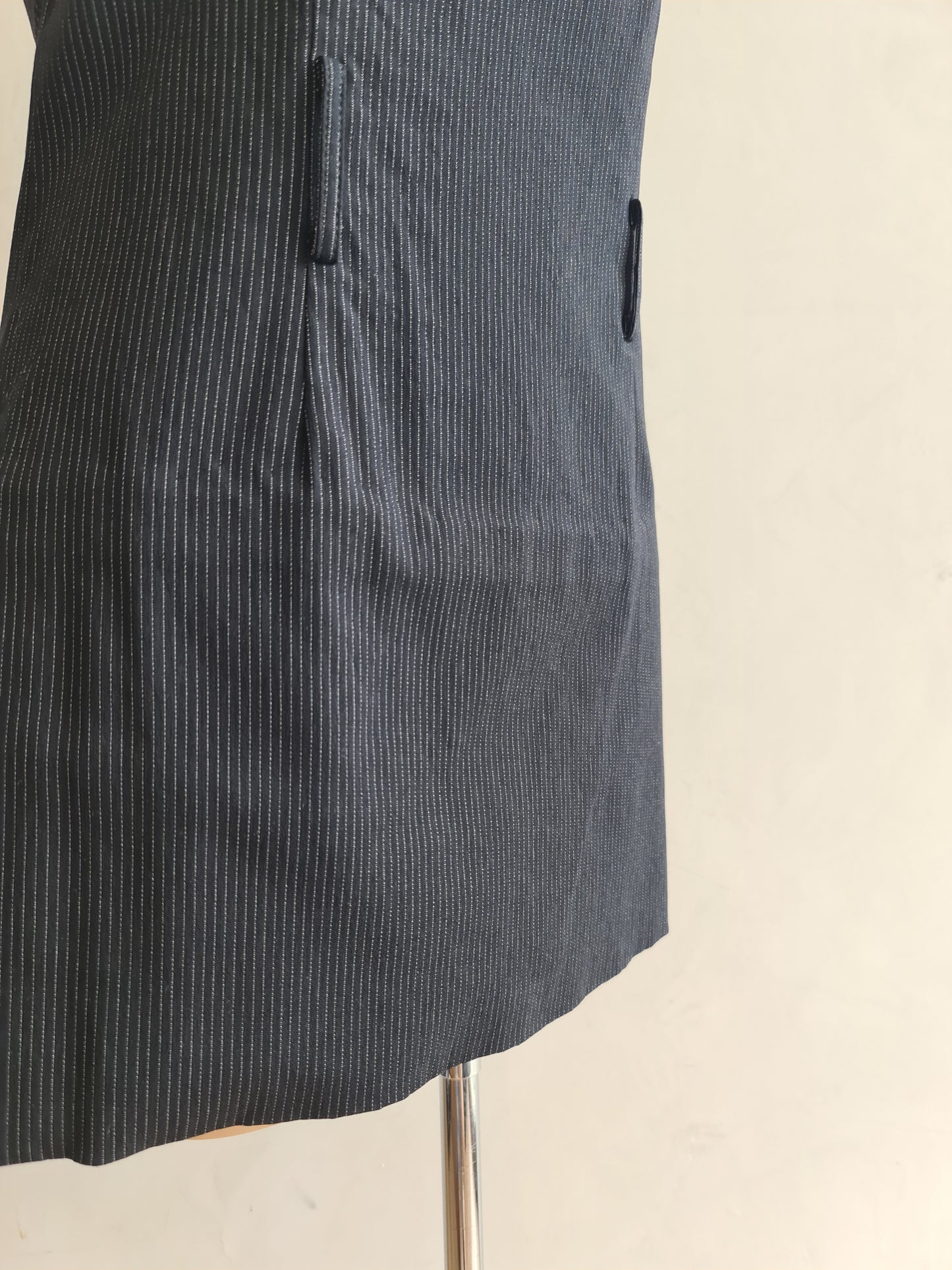 Vintage Lushous Black Striped dress - size 14