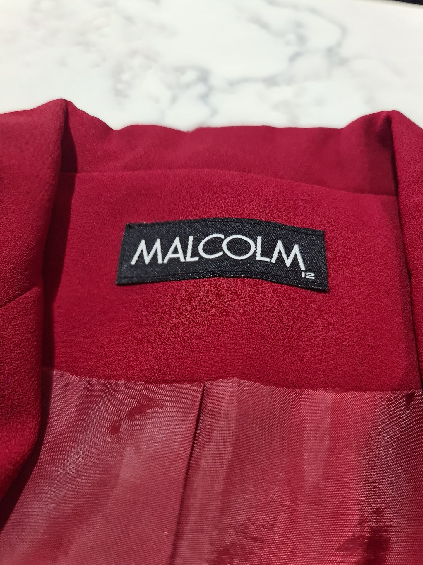 Vintage Malcolm Red Long Jacket- size 12