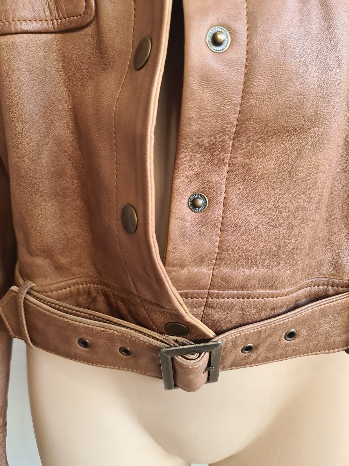 Lucky Brand Brown Leather Jacket - size S