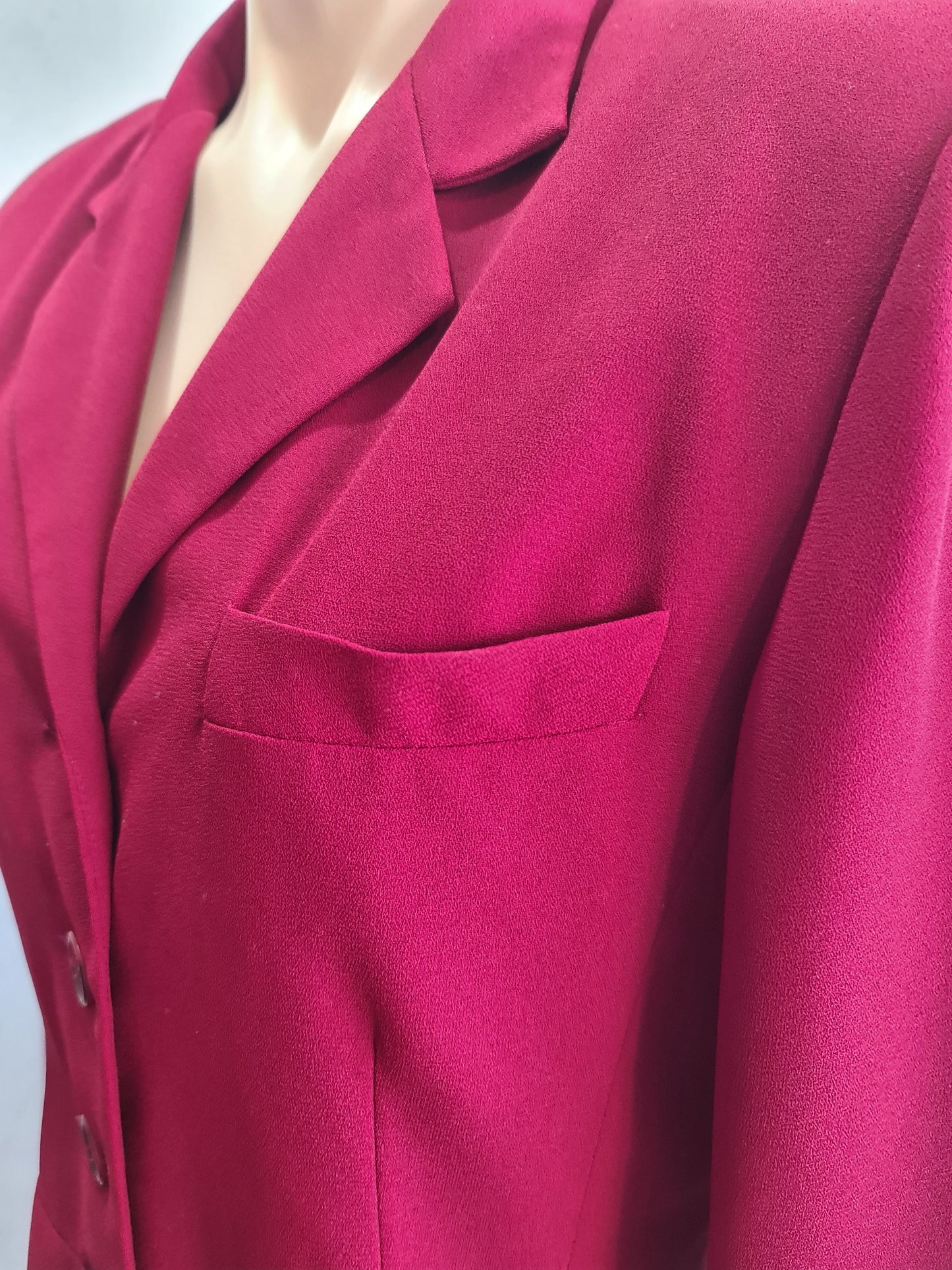 Vintage Malcolm Red Long Jacket- size 12