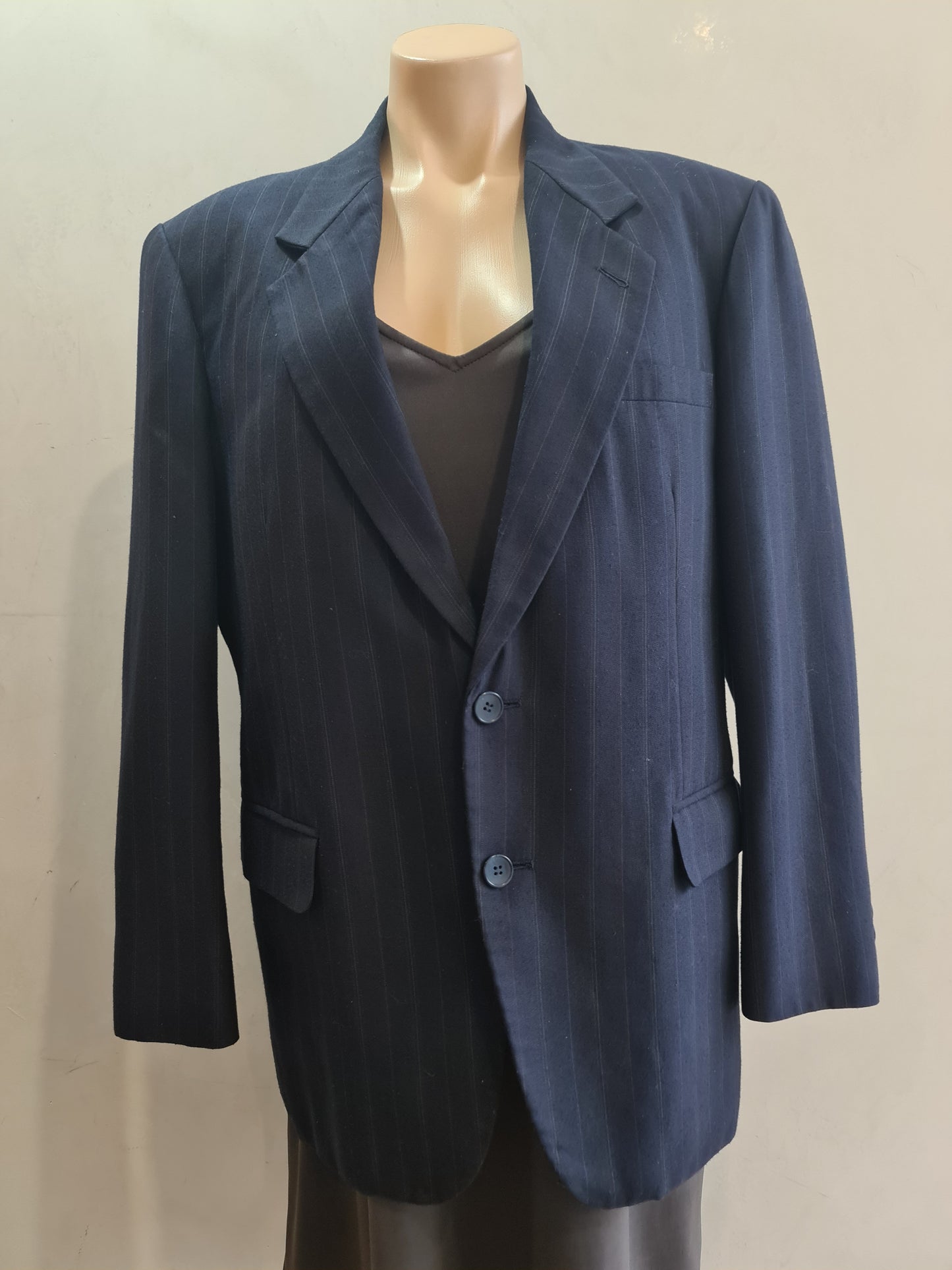Vintage Murkh Navy Striped Blazer - Size L