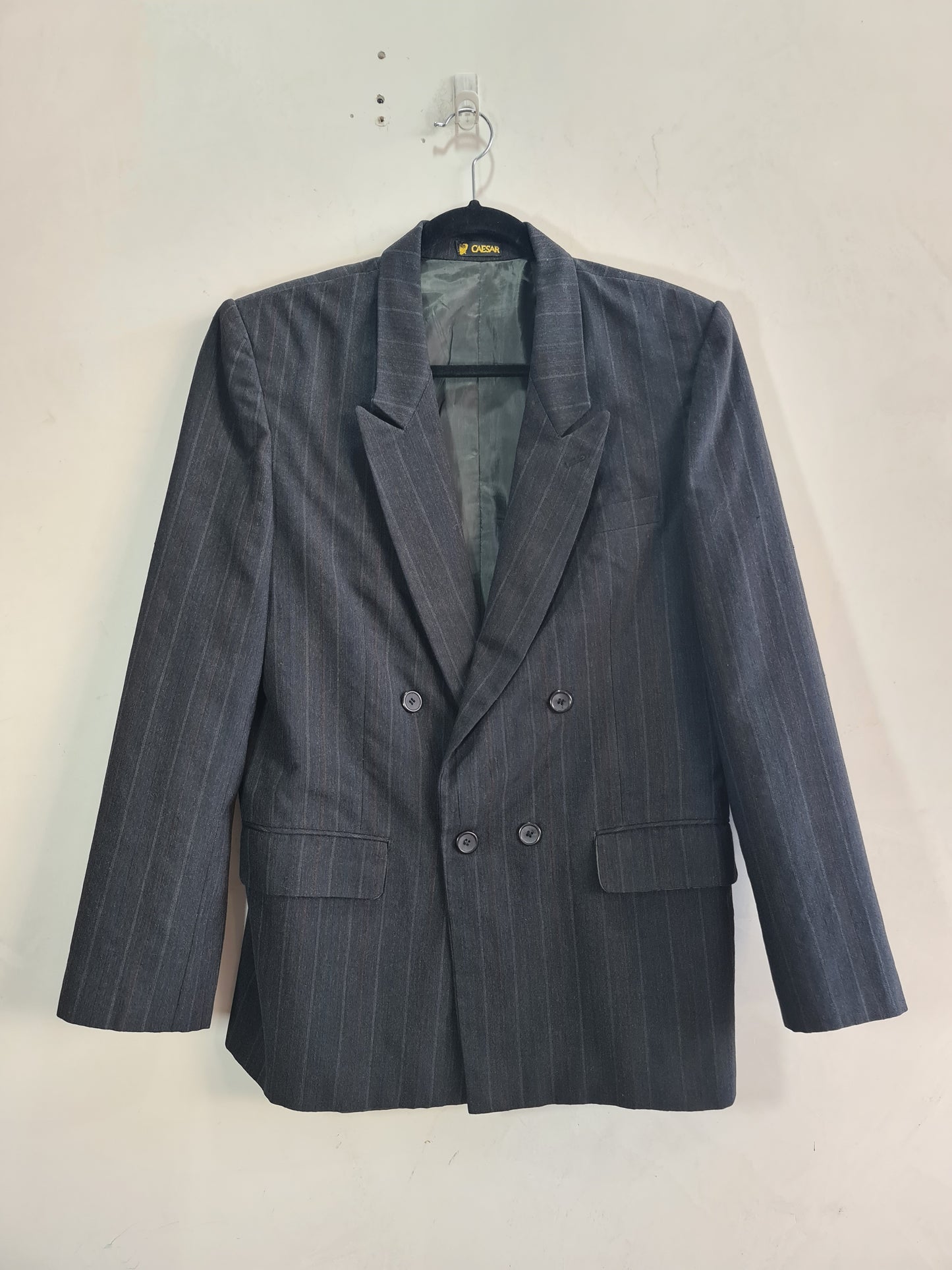 Vintage Caesar Dark Grey pinstripe Blazer - size L
