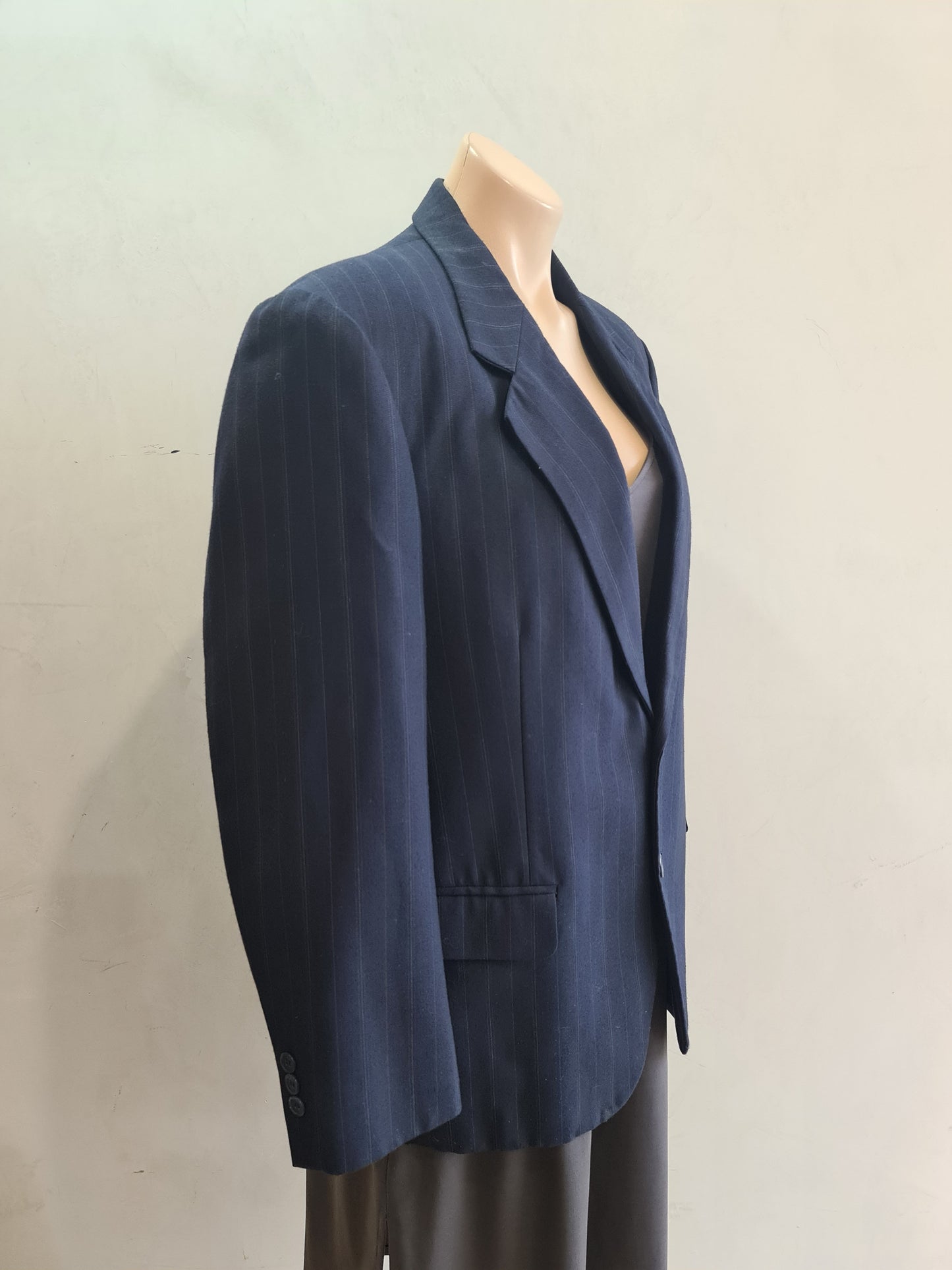 Vintage Murkh Navy Striped Blazer - Size L