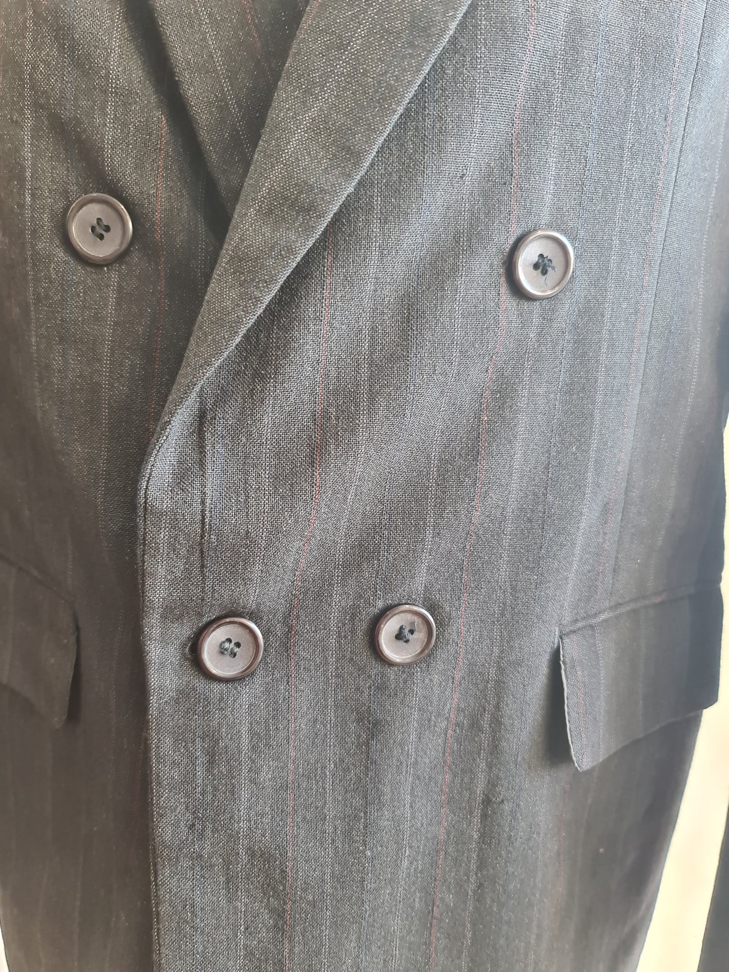 Vintage Caesar Dark Grey pinstripe Blazer - size L