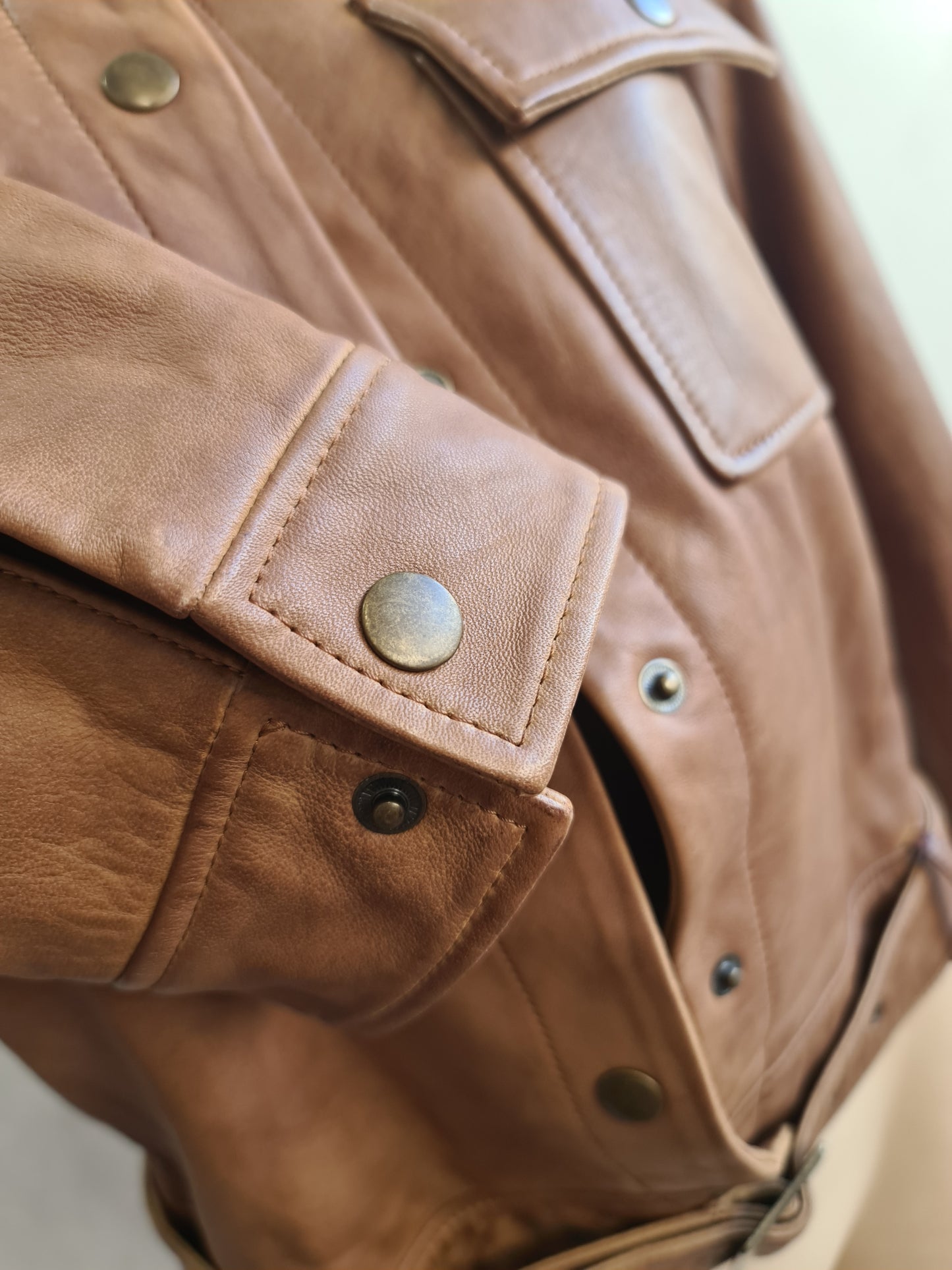 Lucky Brand Brown Leather Jacket - size S