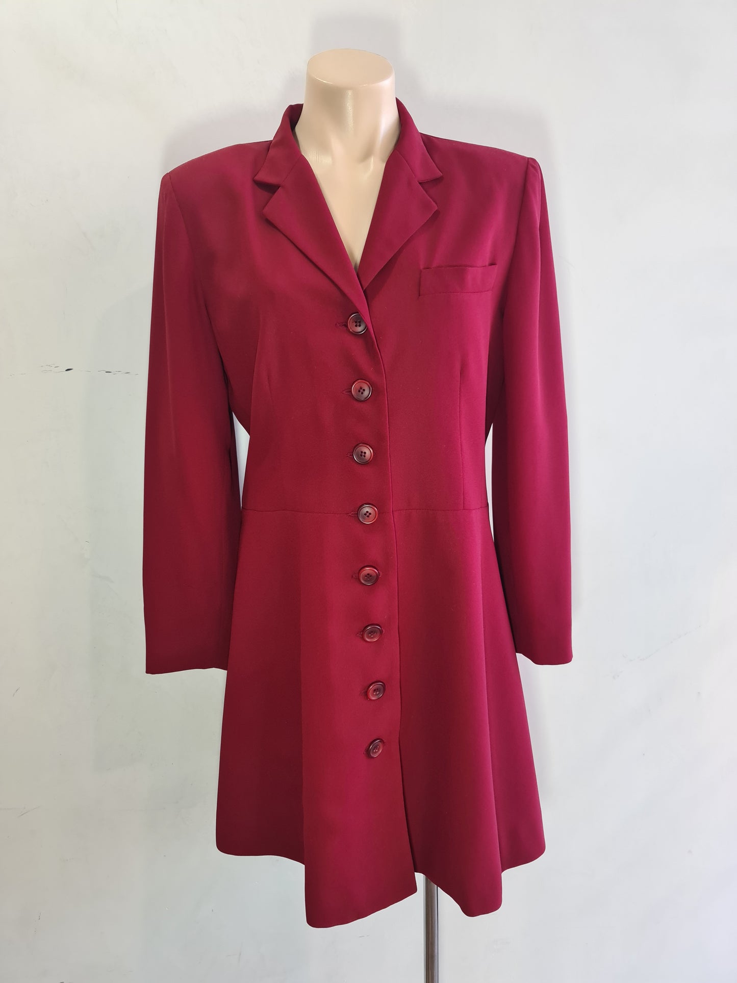 Vintage Malcolm Red Long Jacket- size 12