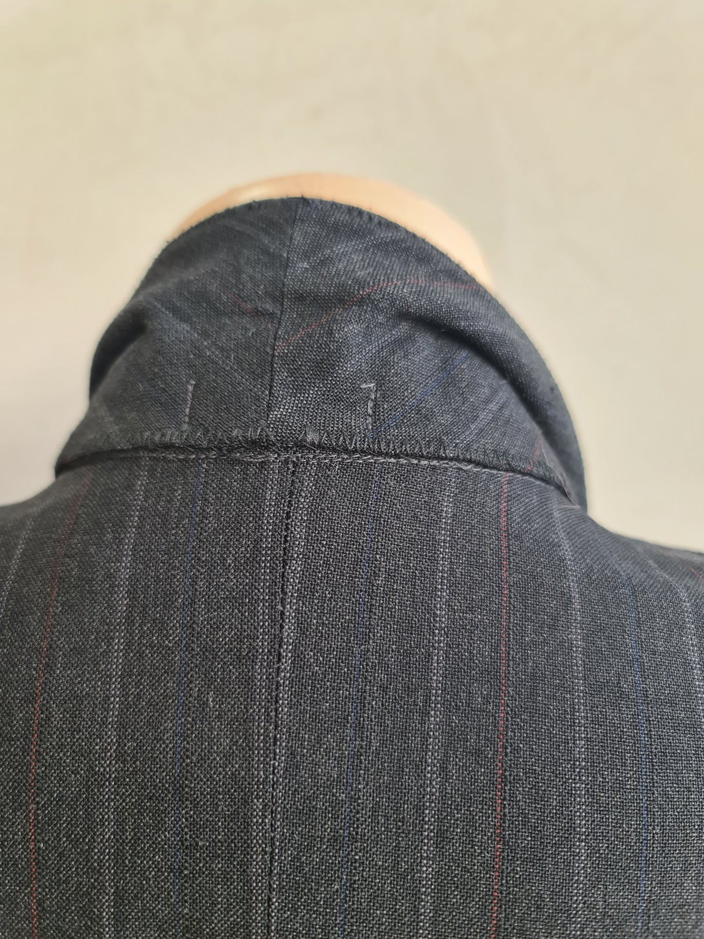 Vintage Caesar Dark Grey pinstripe Blazer - size L