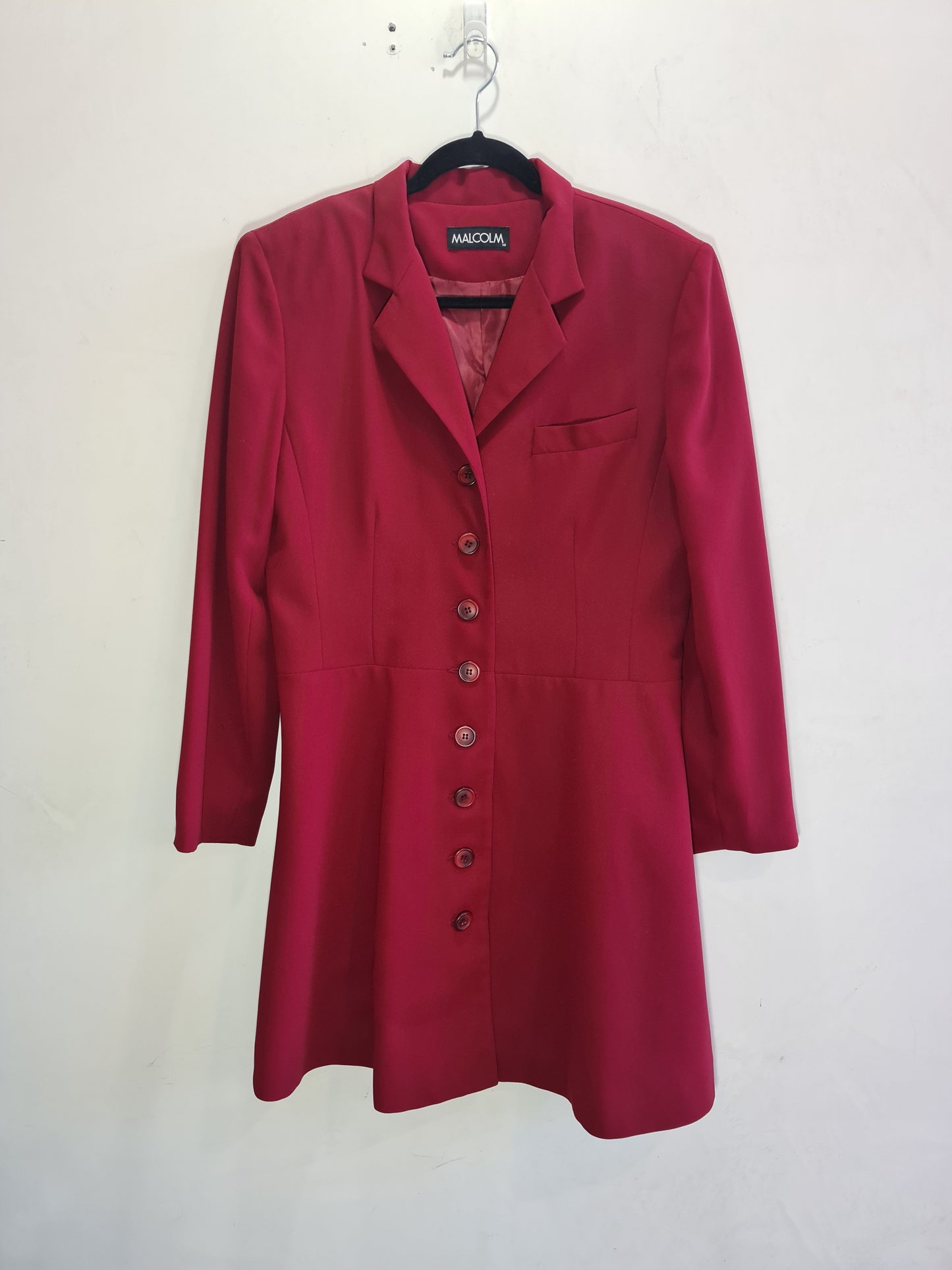 Vintage Malcolm Red Long Jacket- size 12