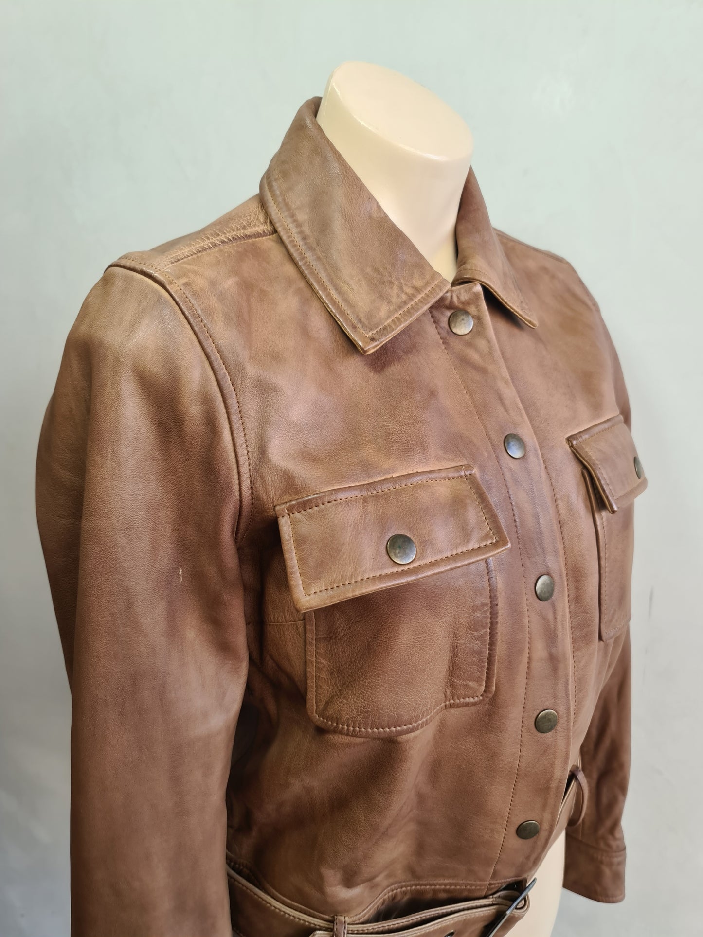 Lucky Brand Brown Leather Jacket - size S