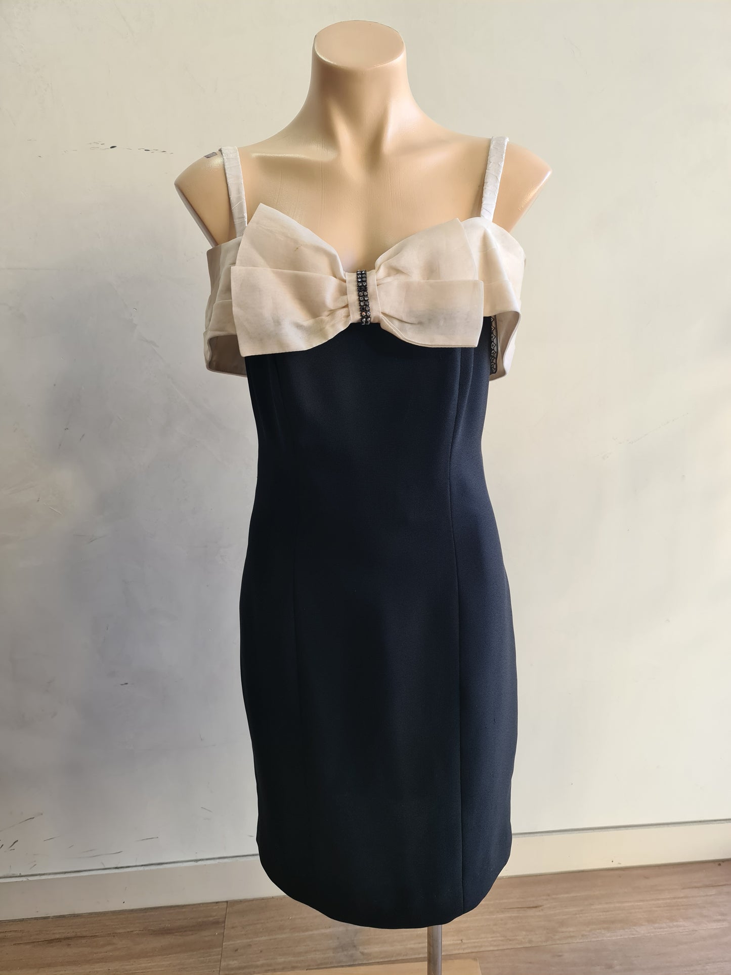 Vintage Aurélie silk evening dress - size s
