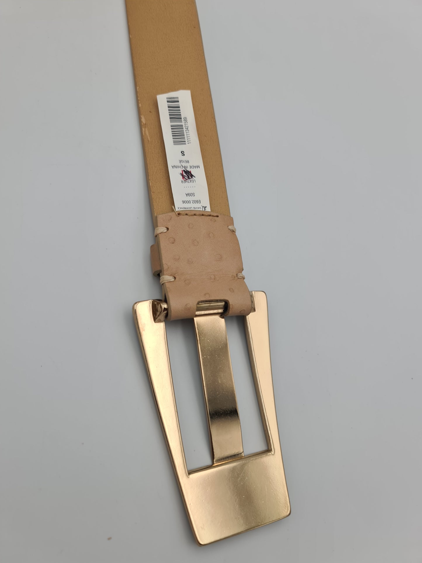 David Lawrence beige chunky belt