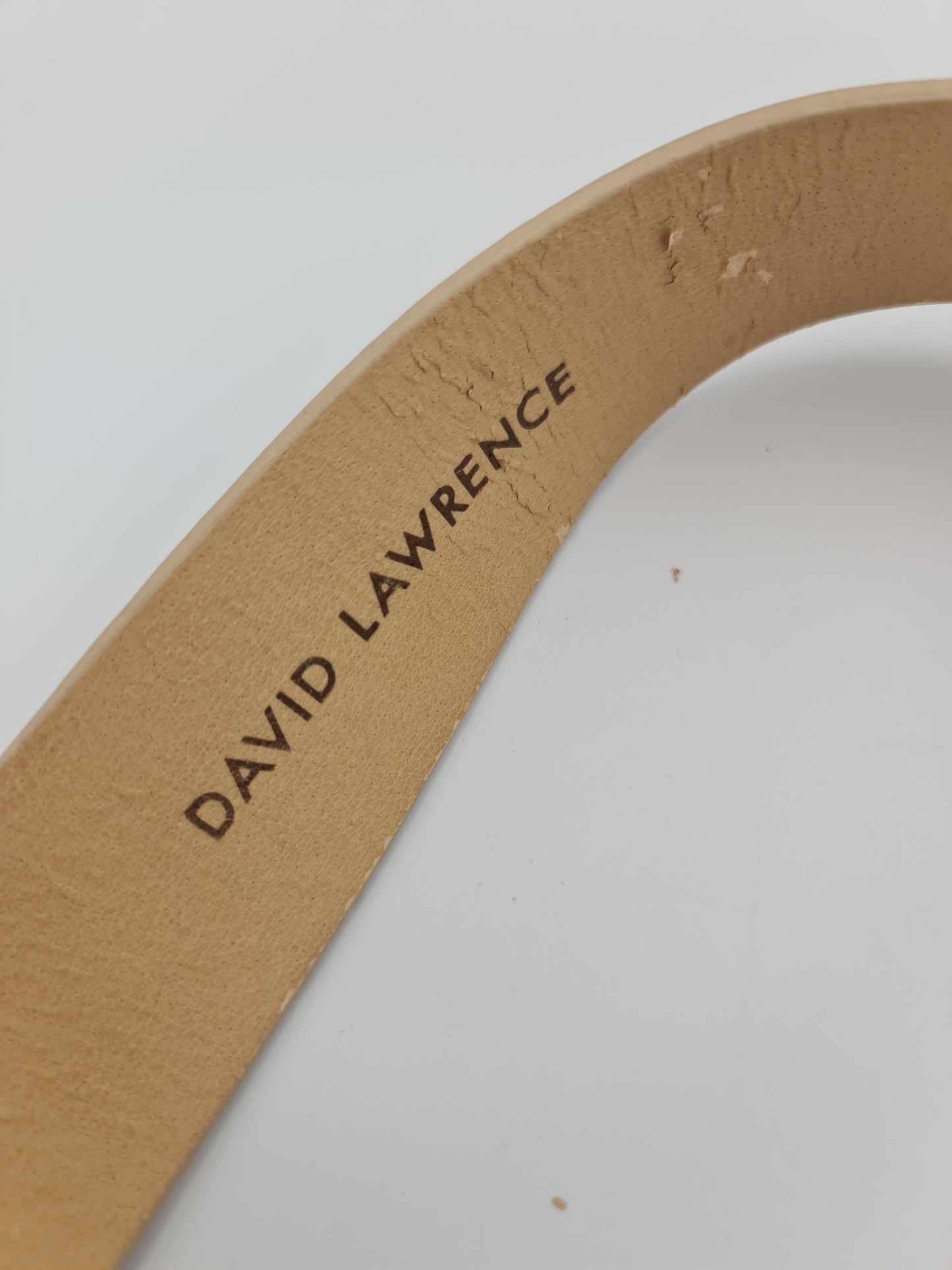David Lawrence beige chunky belt