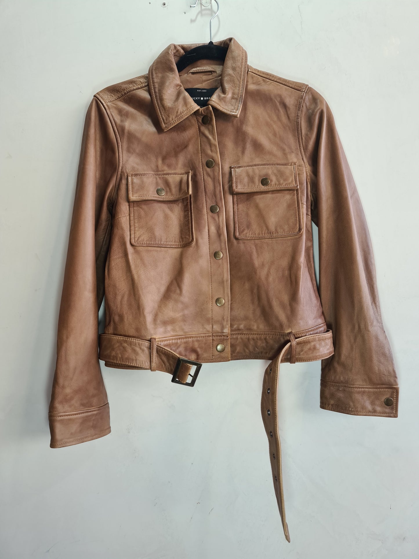 Lucky Brand Brown Leather Jacket - size S