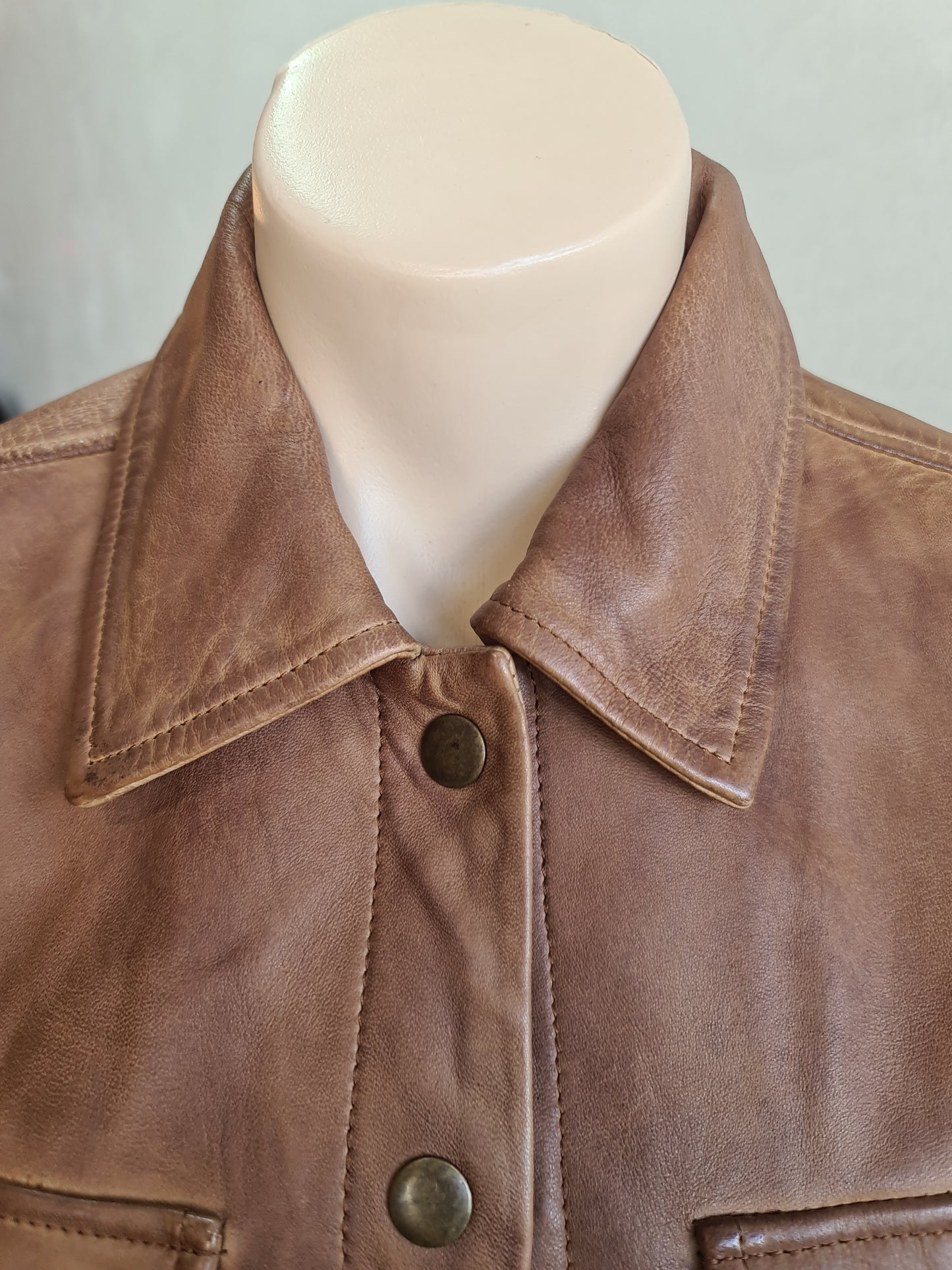 Lucky Brand Brown Leather Jacket - size S