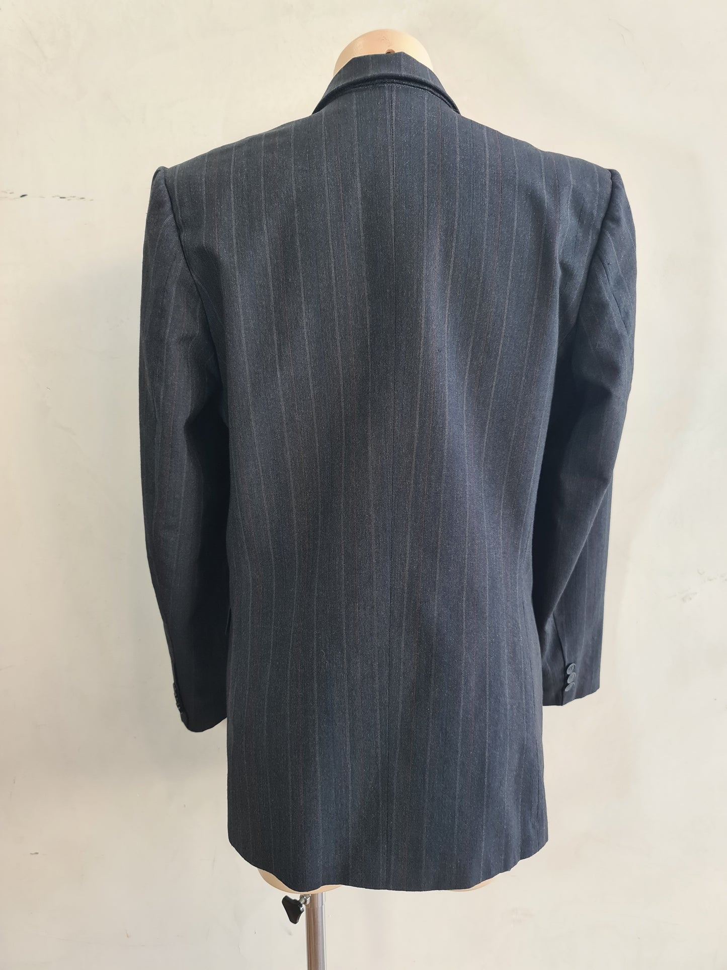 Vintage Caesar Dark Grey pinstripe Blazer - size L