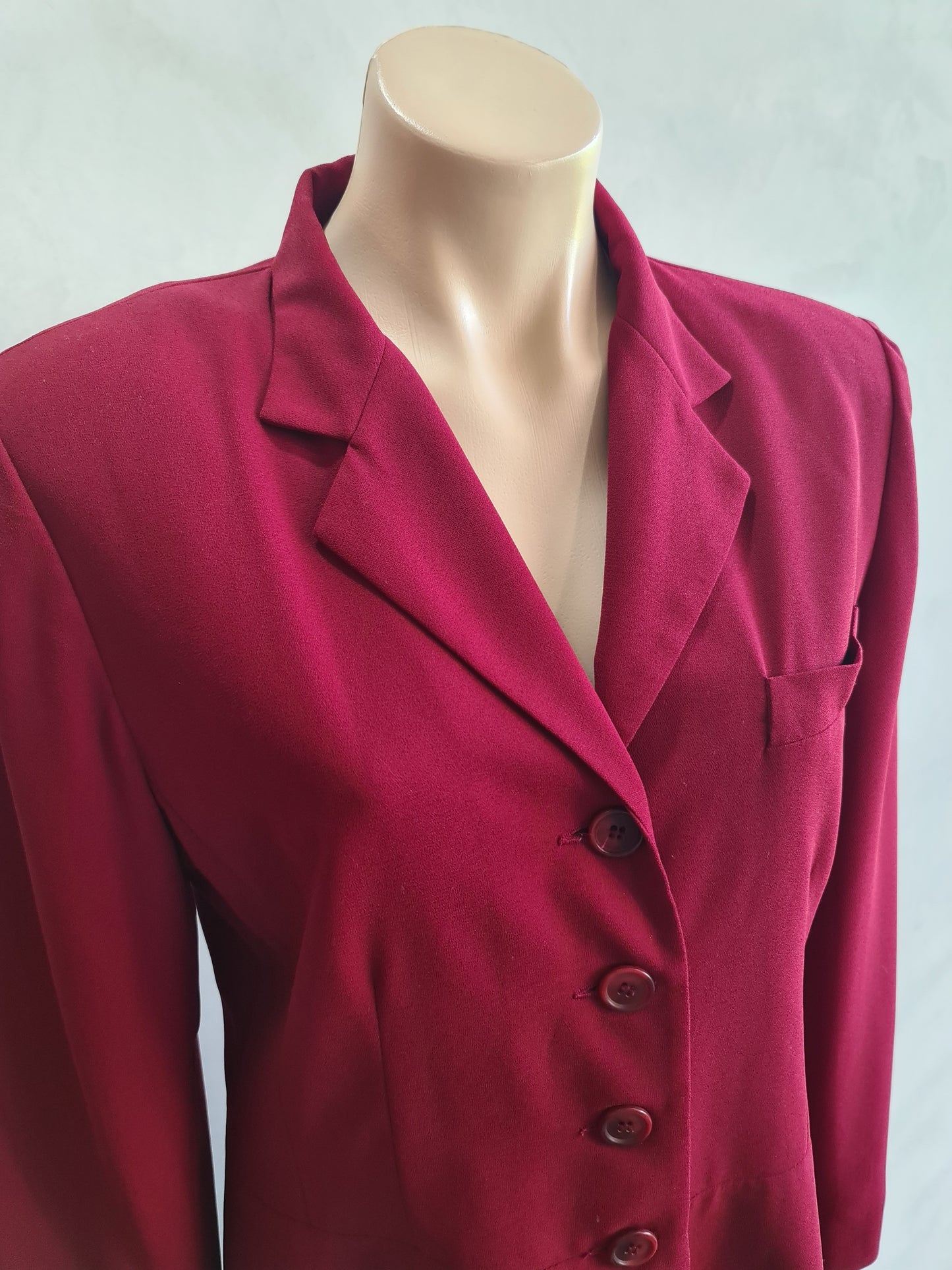 Vintage Malcolm Red Long Jacket- size 12