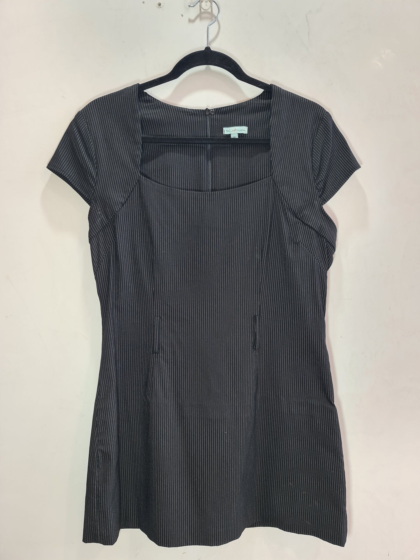 Vintage Lushous Black Striped dress - size 14