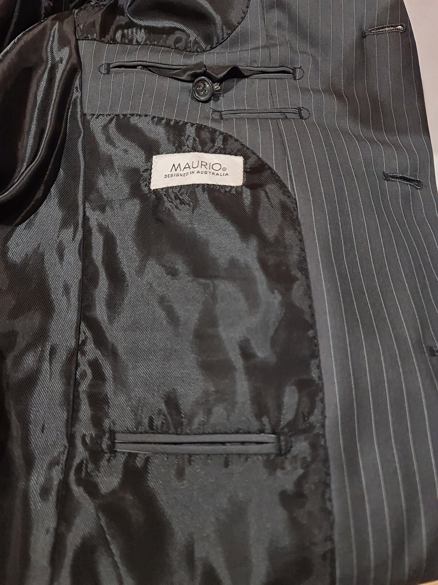 Vintage Maurio pinstripe grey blazer - size L