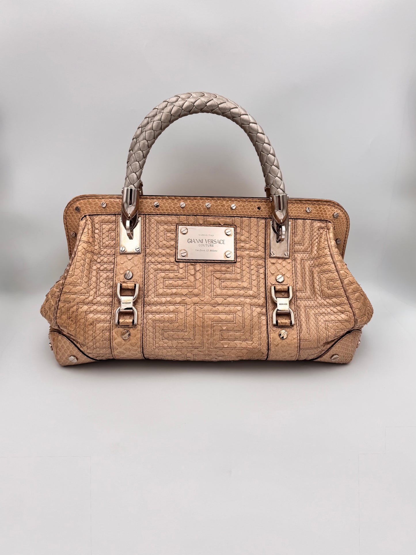Vintage Gianni Versace Python Handbag