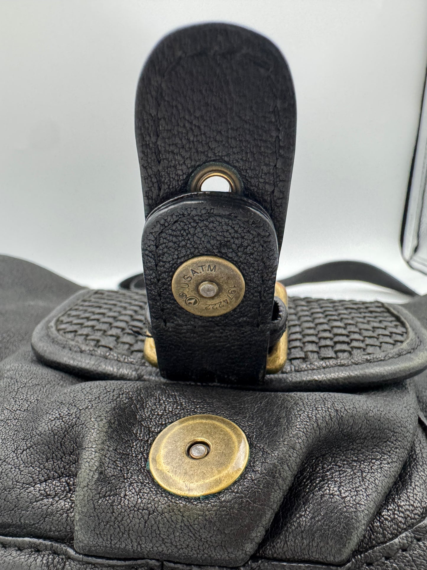 Tikah Black Leather Sling Bag