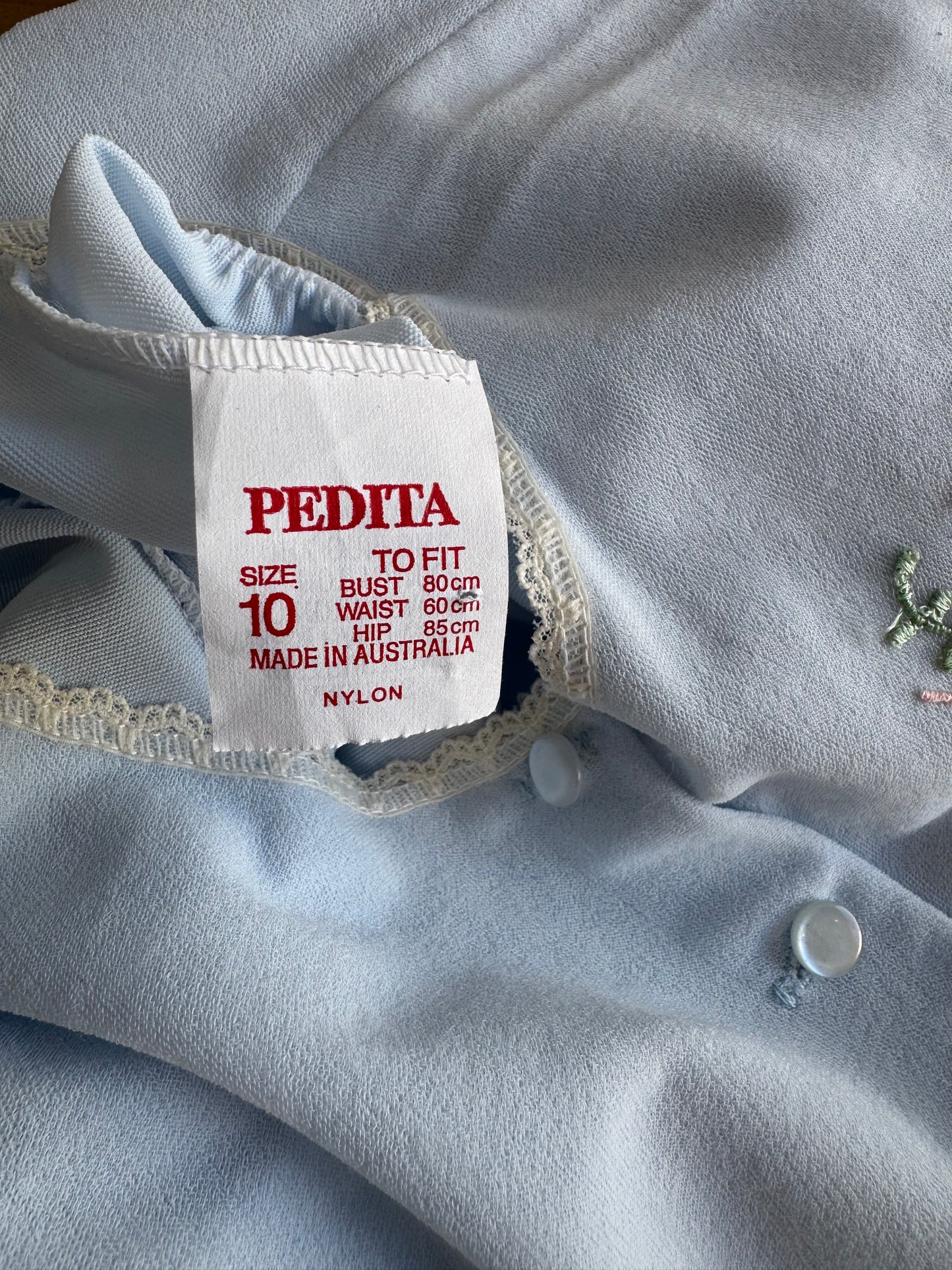 Vintage Pedita blue gown -size 10