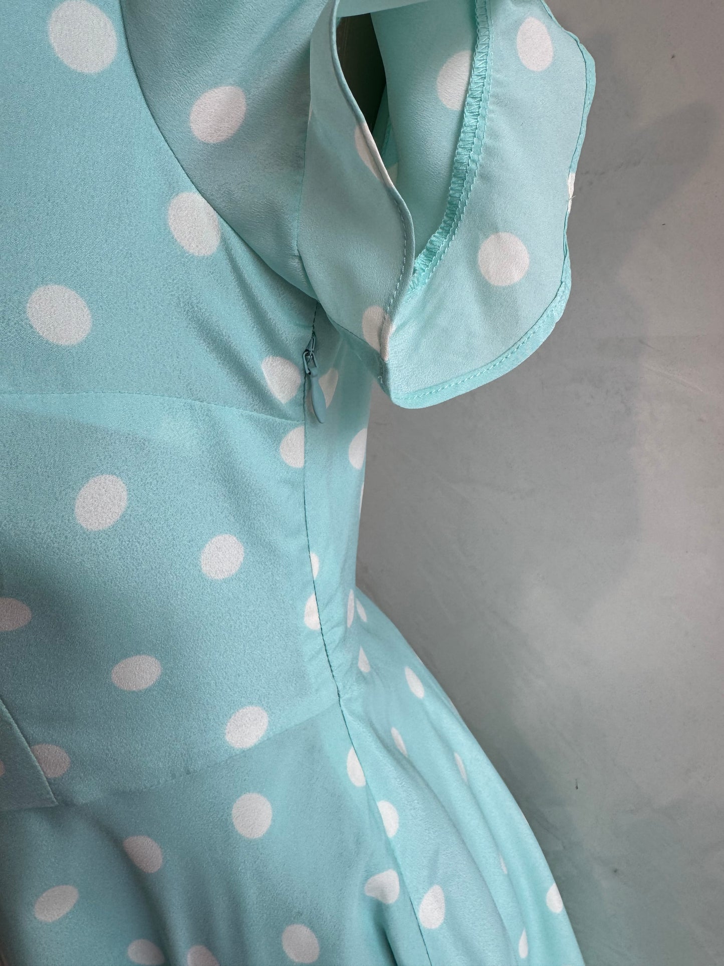 Alannah Hill blue polka dot dress - size 10