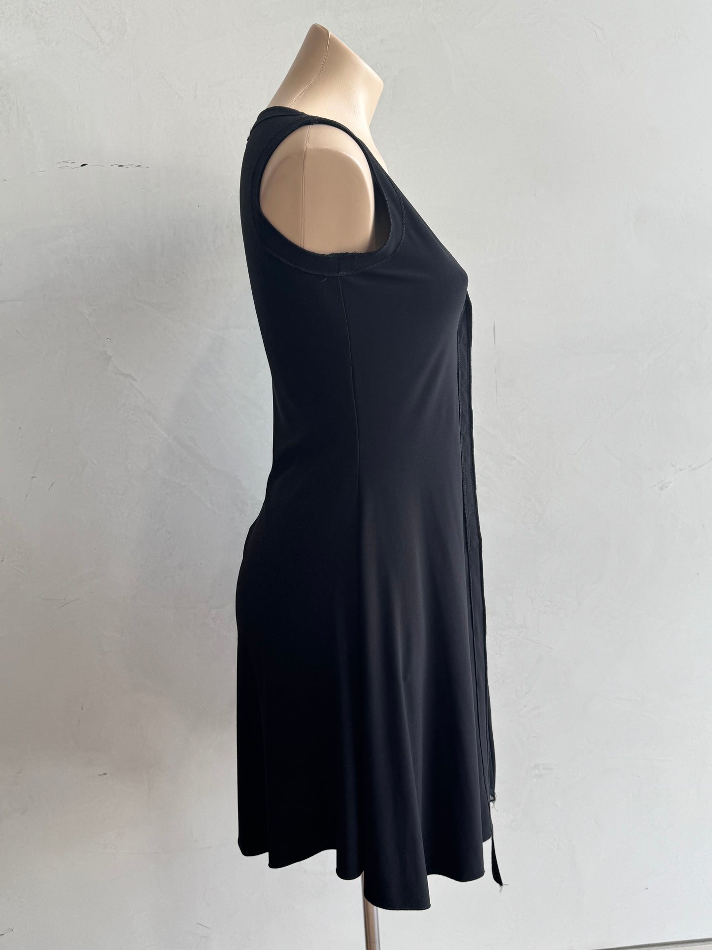 Motto black long vest - size S