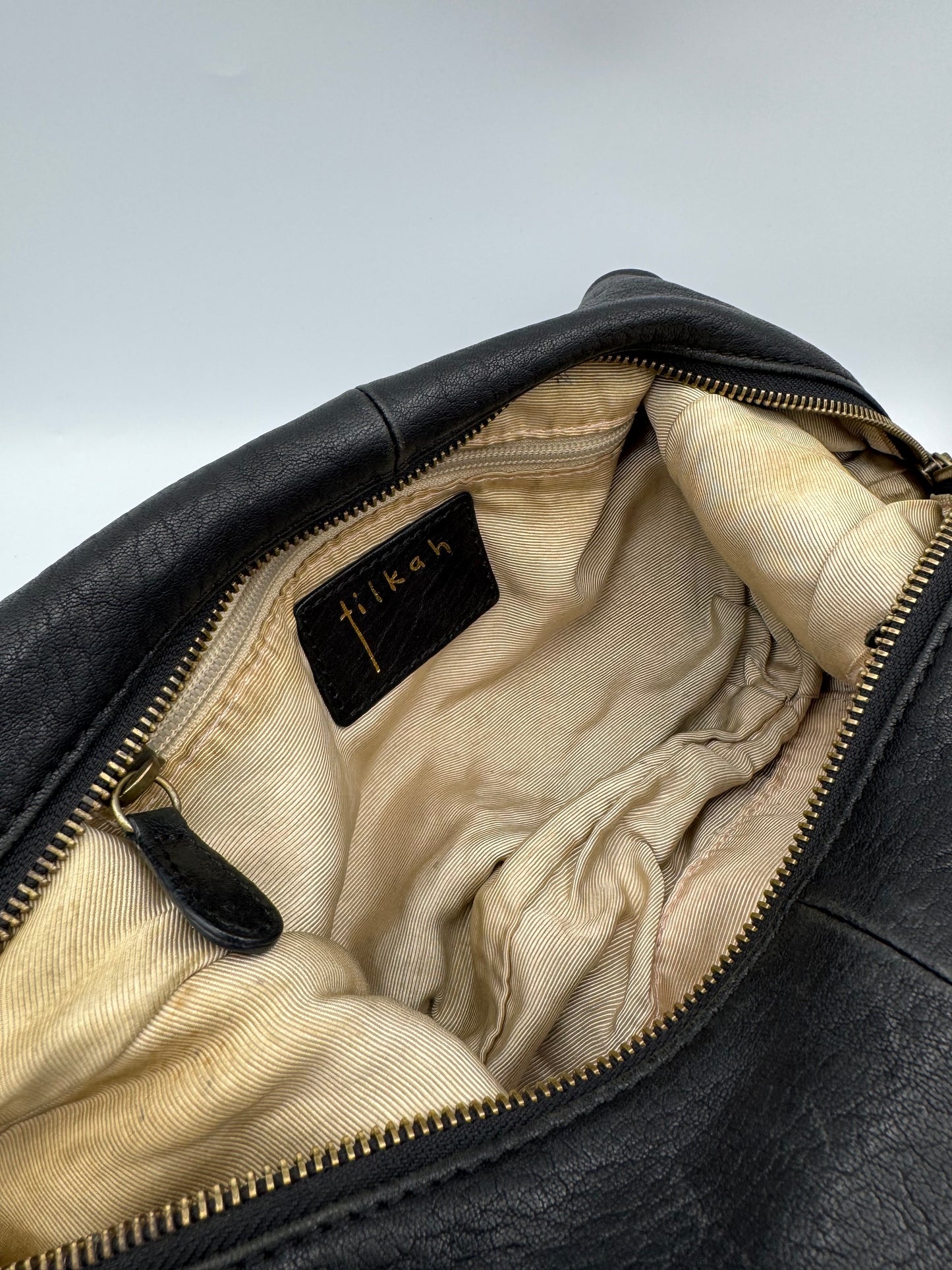 Tilkah Black Leather Sling Bag