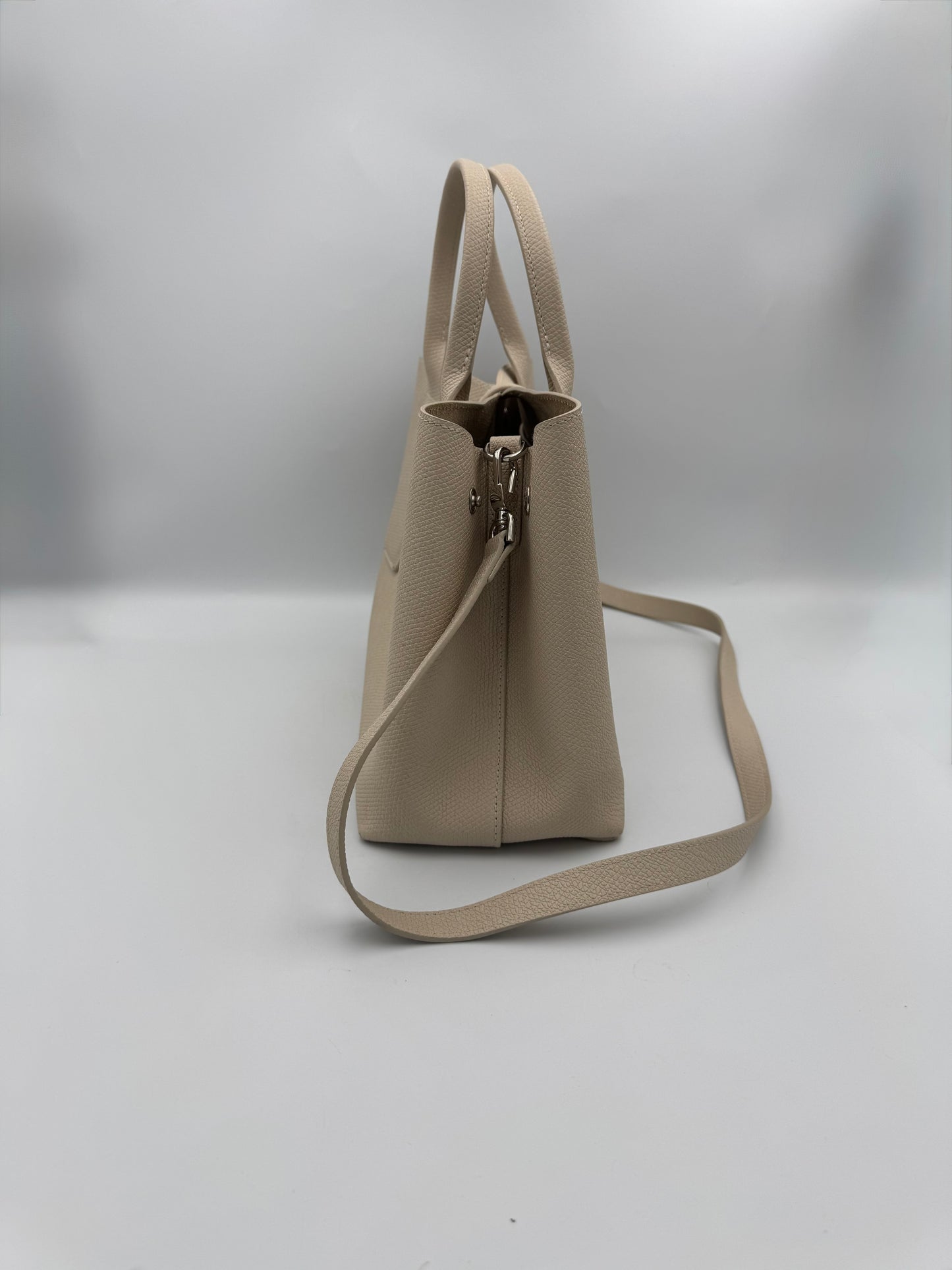 Longchamp Le Roseau Medium in Cream Handbag