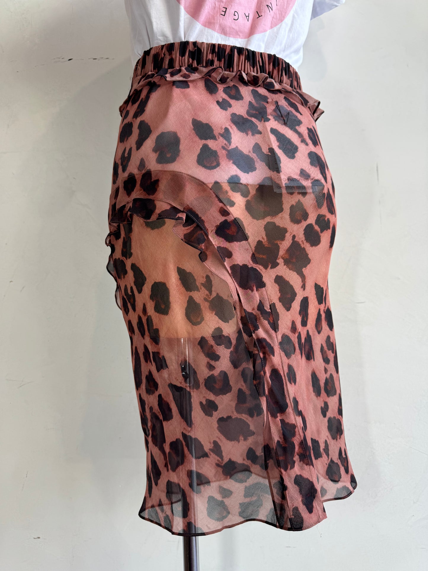 Christopher Besber Leopard Skirt - size 10